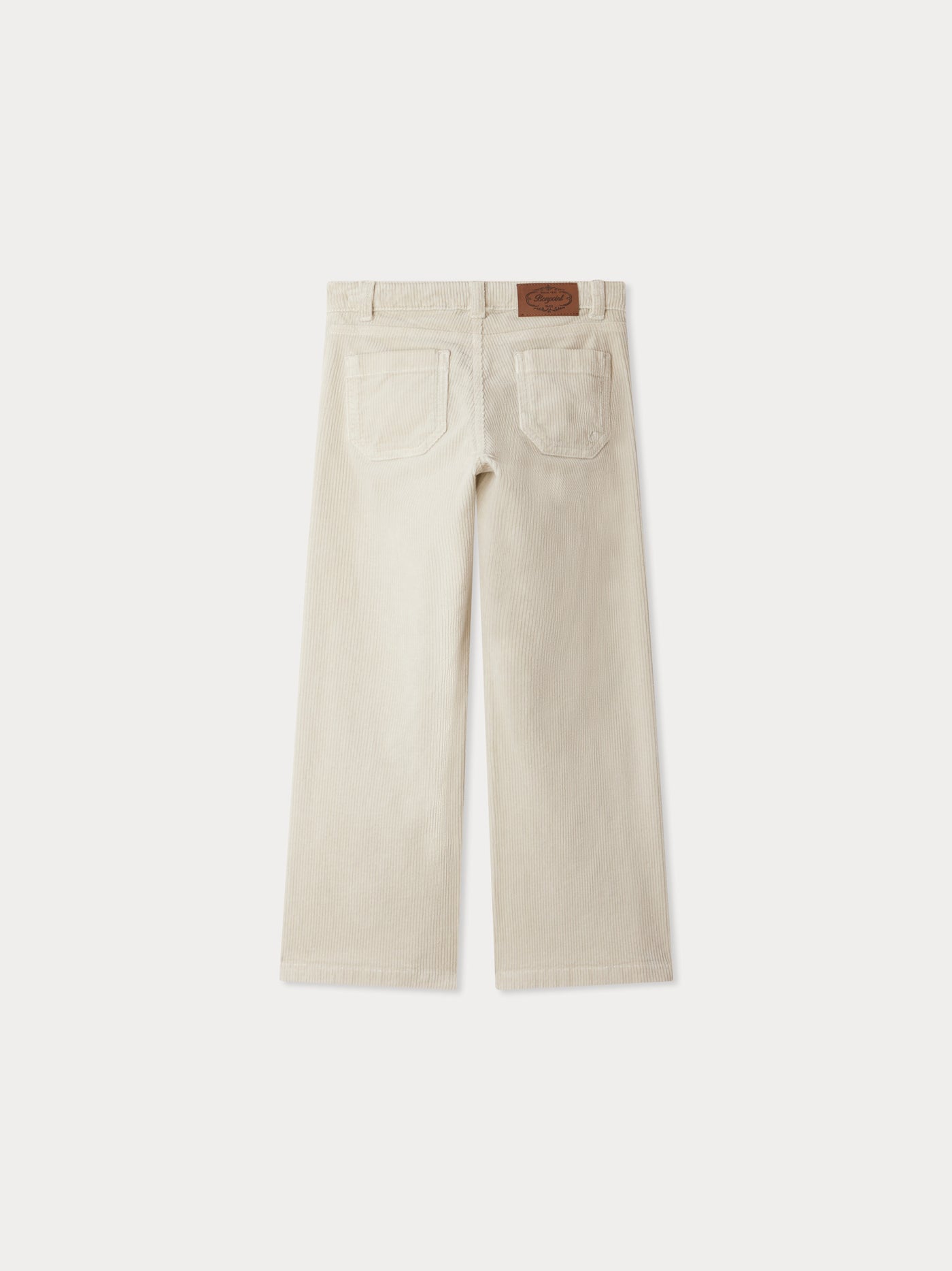 Jennifael straight pants in organic cotton velvet putty