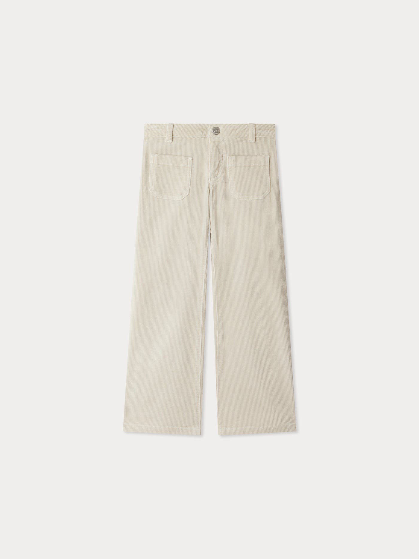 Straight-leg Jennifael pants in beige velvet