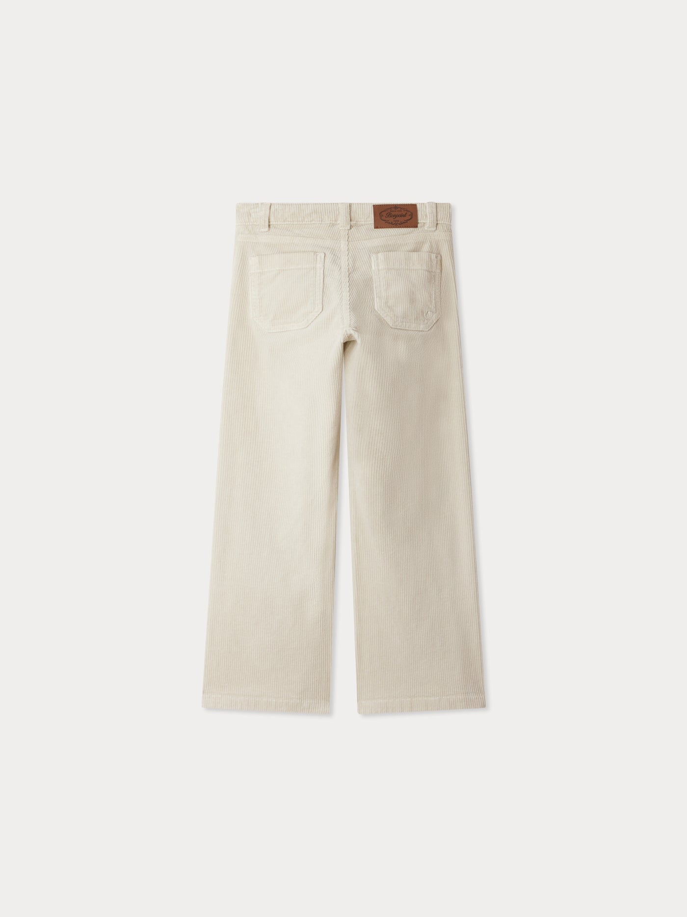 Straight-leg Jennifael pants in beige velvet