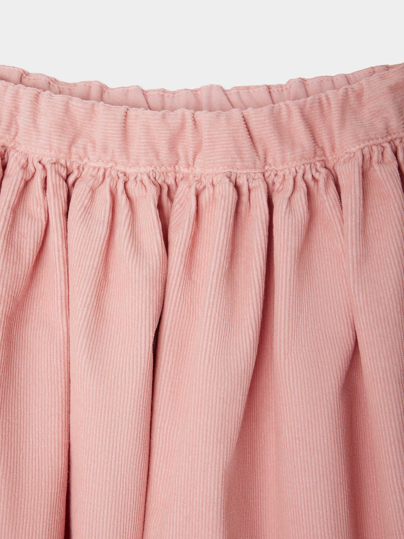 Suzon-Rock mit elastischer Taille aus rosa Bio-Baumwollsamt