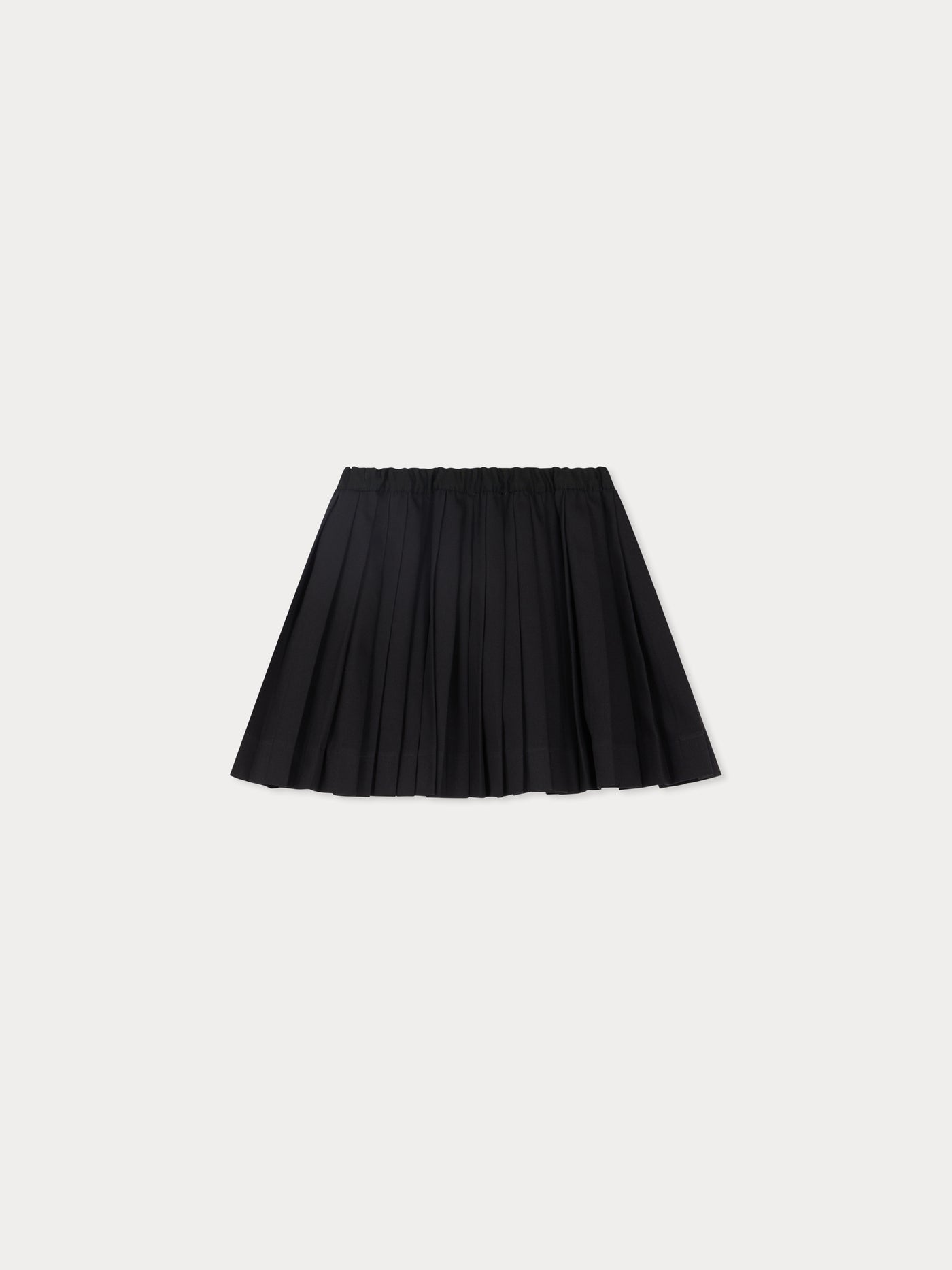 Jais elasticated pleated cotton skirt