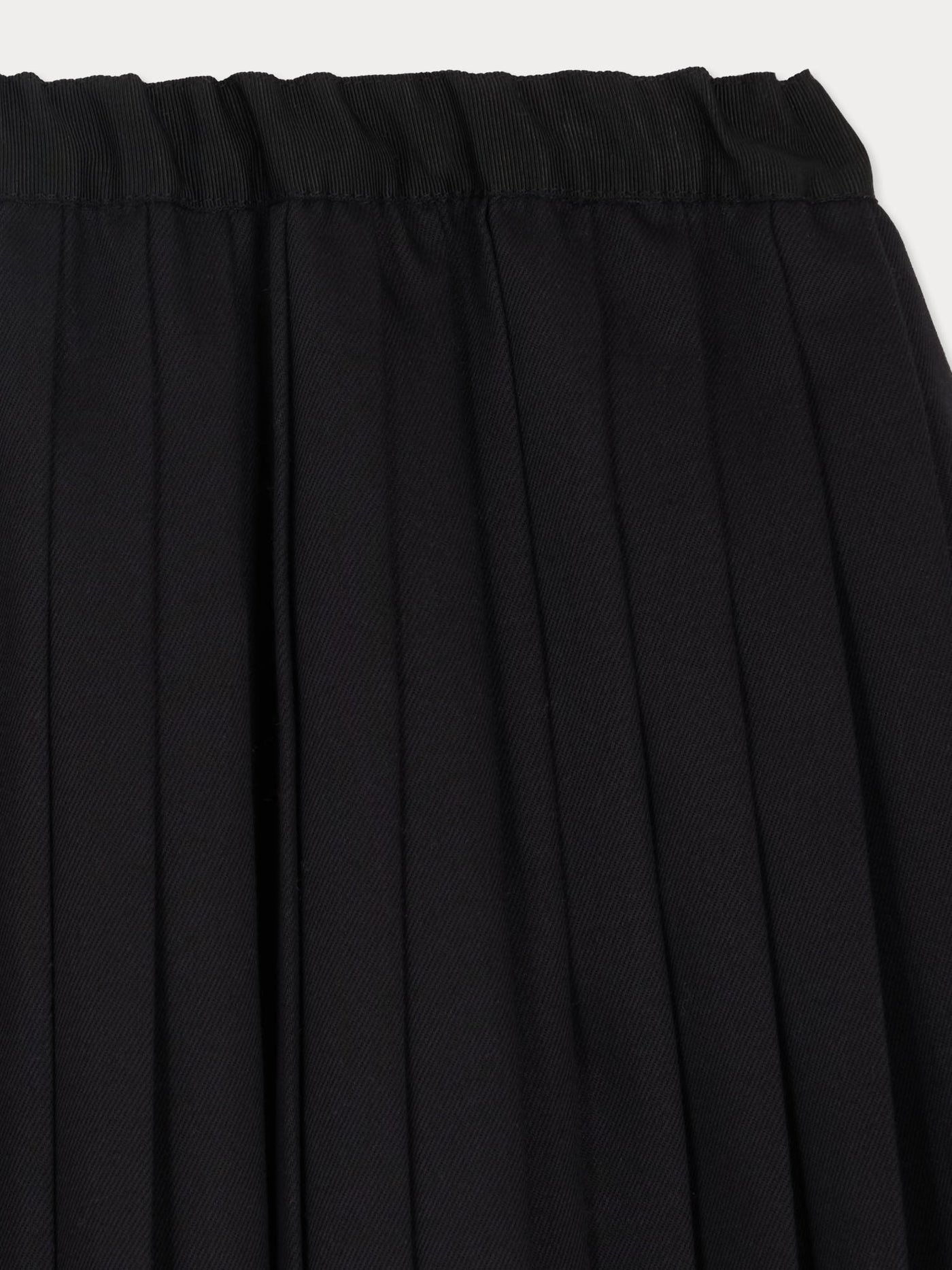 Jais elasticated pleated cotton skirt