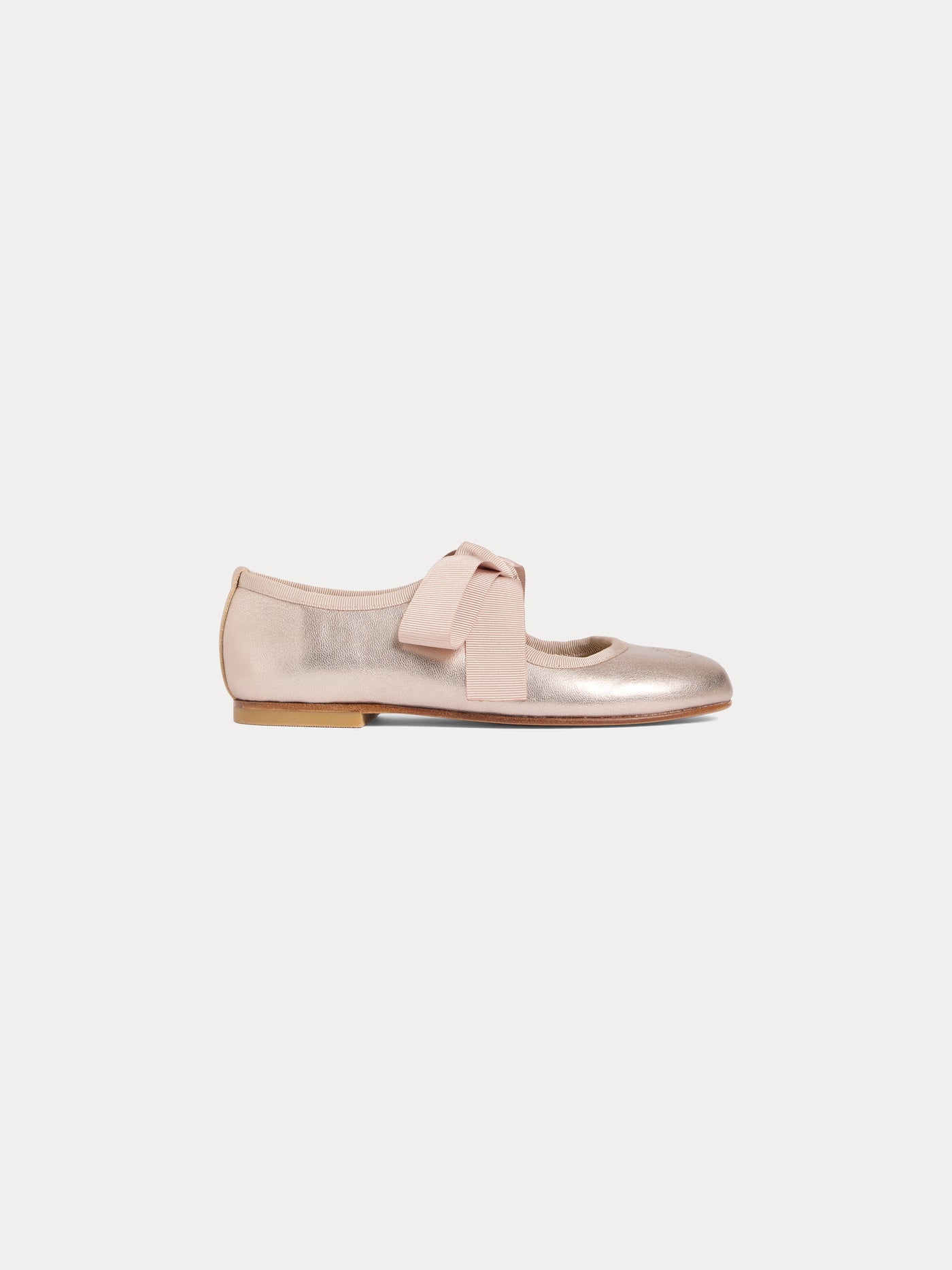 Jany Ballerinas aus roségoldenem Leder