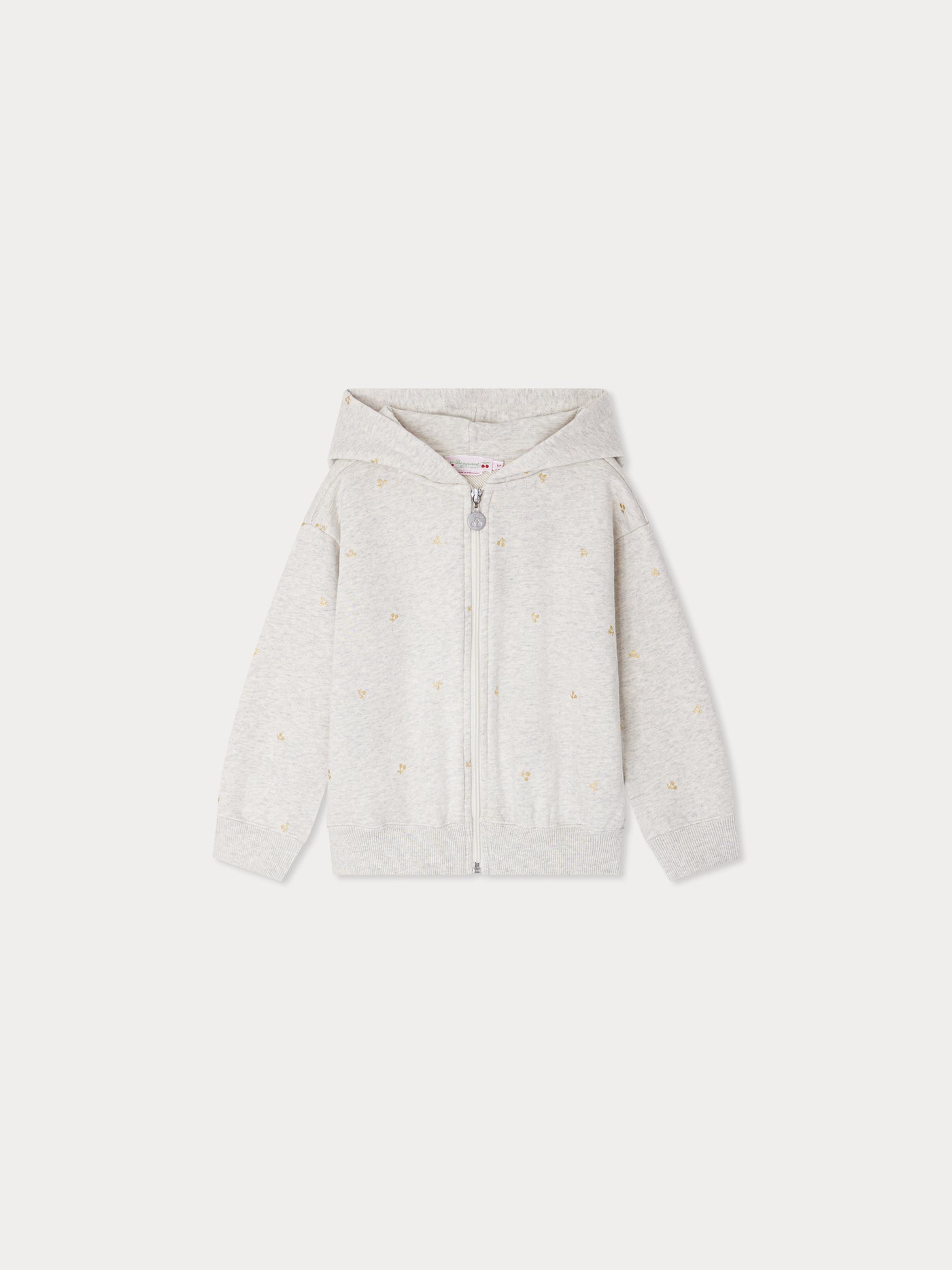 Talent Kapuzenpullover aus Bio-Baumwolle mit kupferfarbenem Kirschen-Print