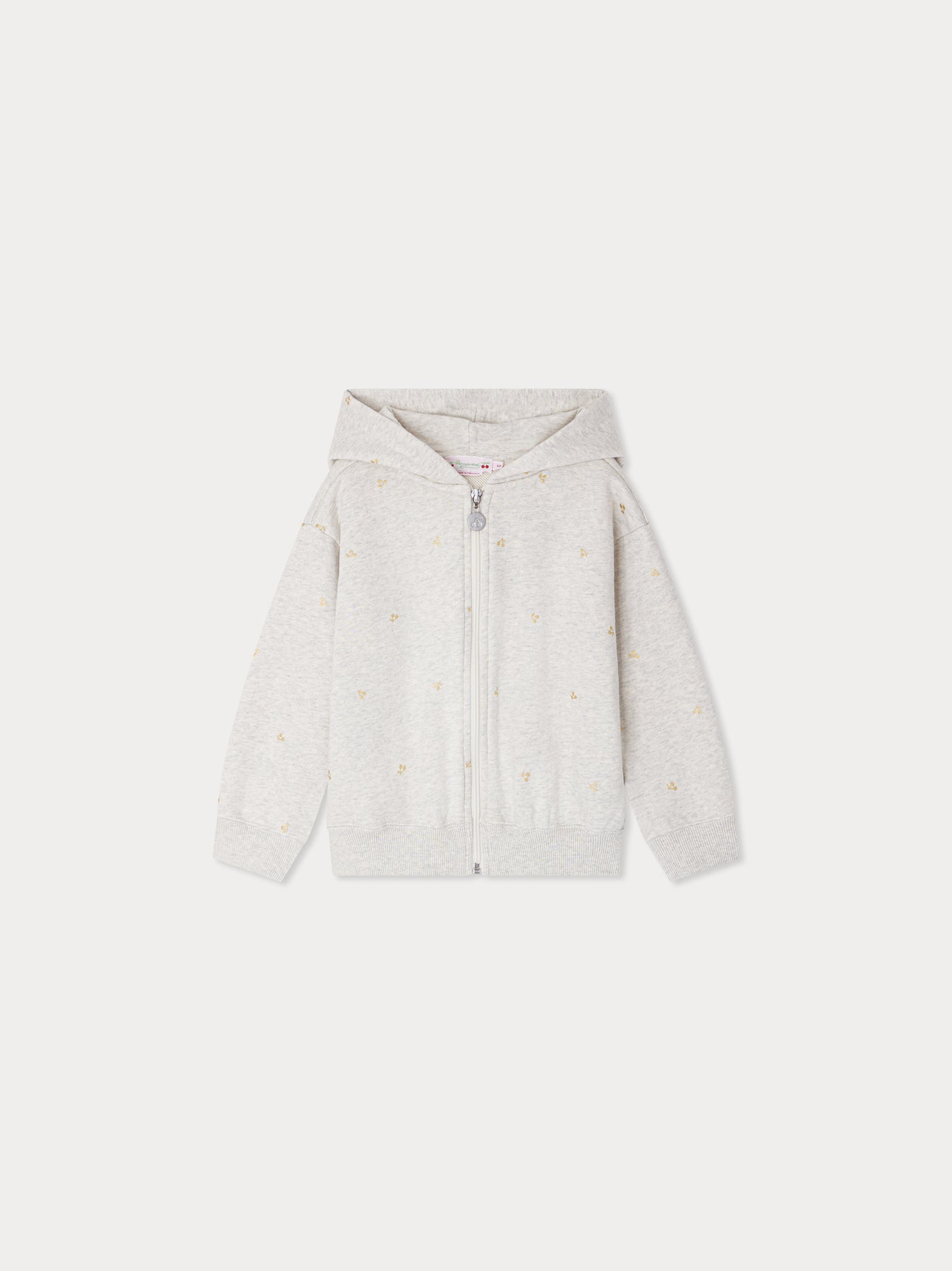 Talent Kapuzenpullover aus Bio-Baumwolle mit kupferfarbenem Kirschen-Print