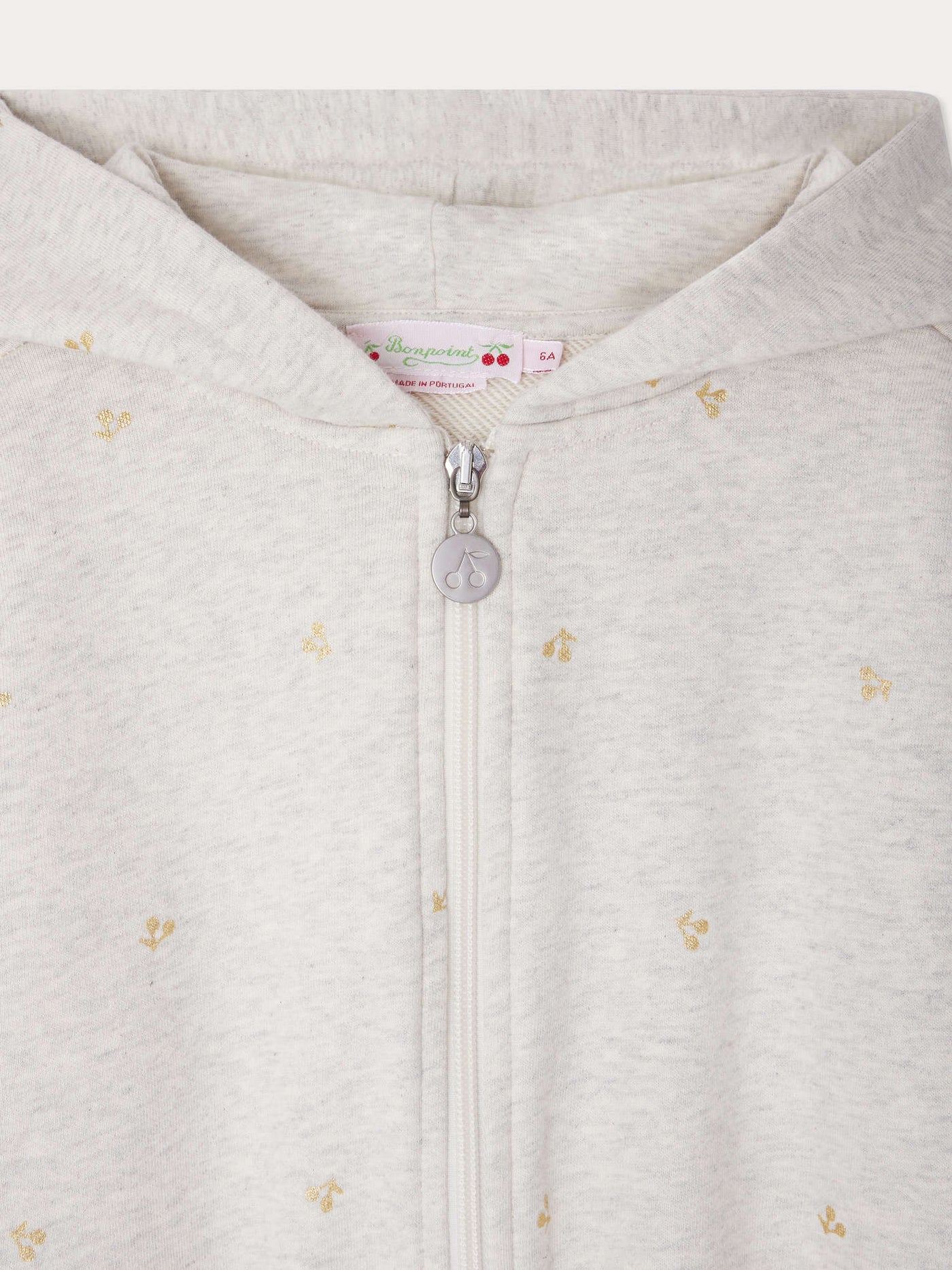 Talent Kapuzenpullover aus Bio-Baumwolle mit kupferfarbenem Kirschen-Print