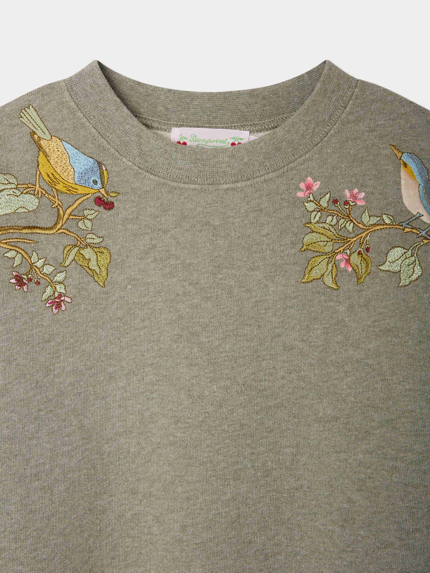 Sweatshirt Tayla mit Vogelstickerei aus Bio-Baumwolle