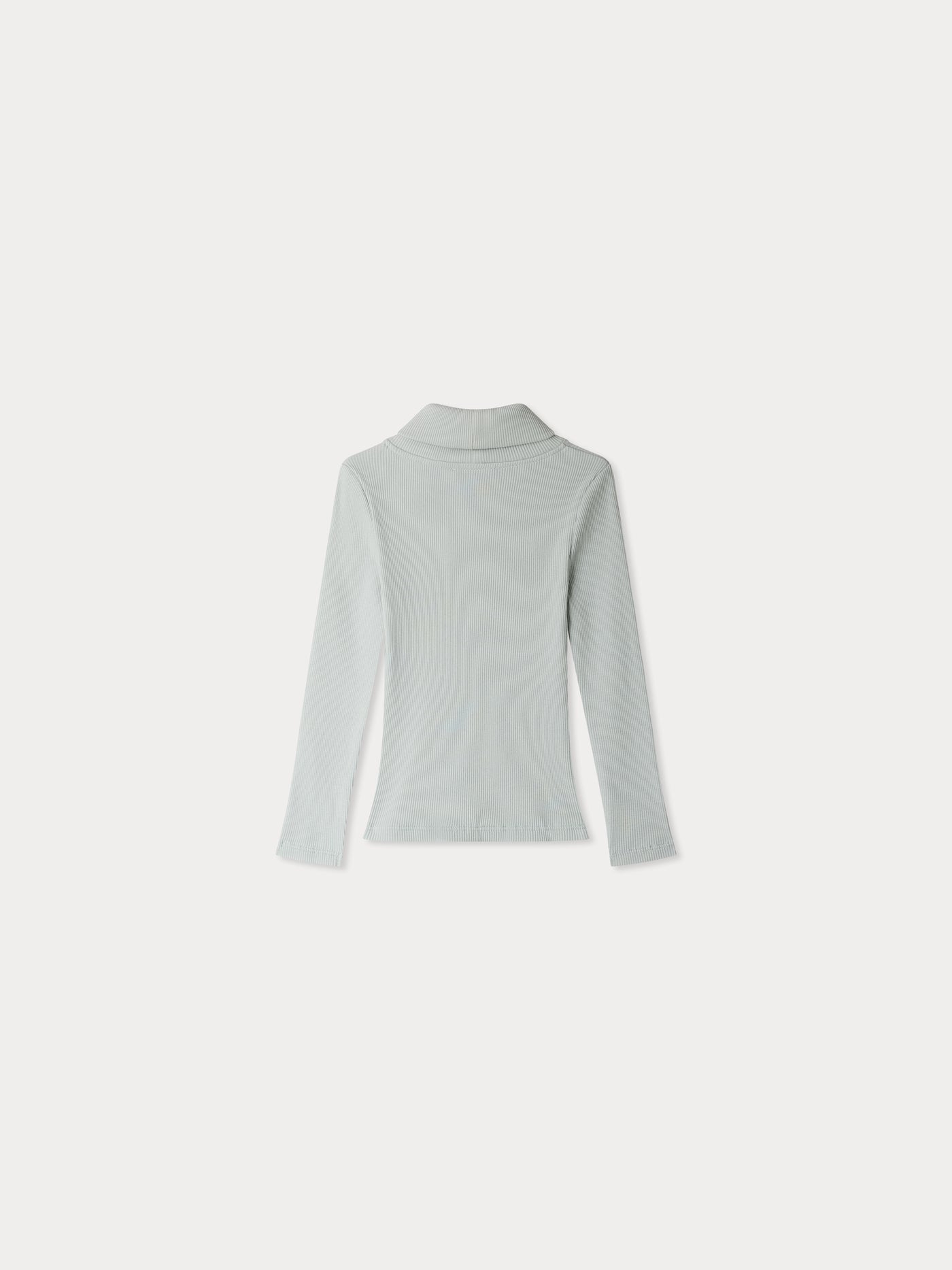 Tahiti organic cotton turtleneck t-shirt in green