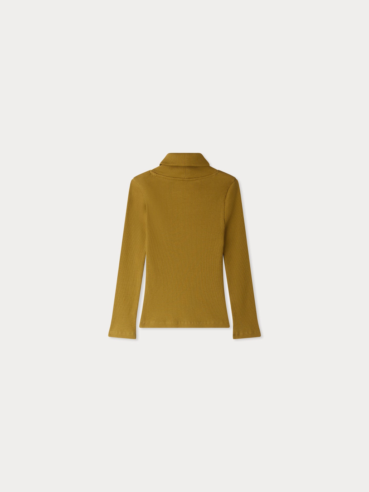 Tahiti organic cotton turtleneck t-shirt in khaki