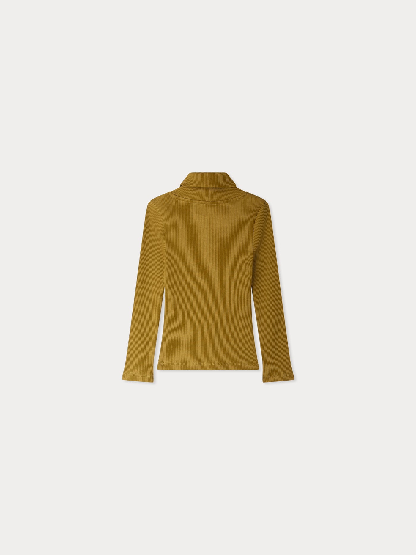 T-shirt Tahiti à col roulé en coton biologique kaki