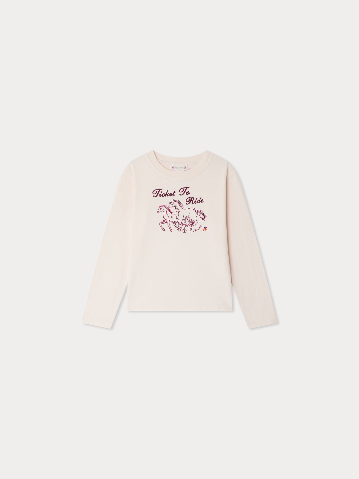 Theia T-Shirt mit gestickten Pferden aus Bio-Baumwolle