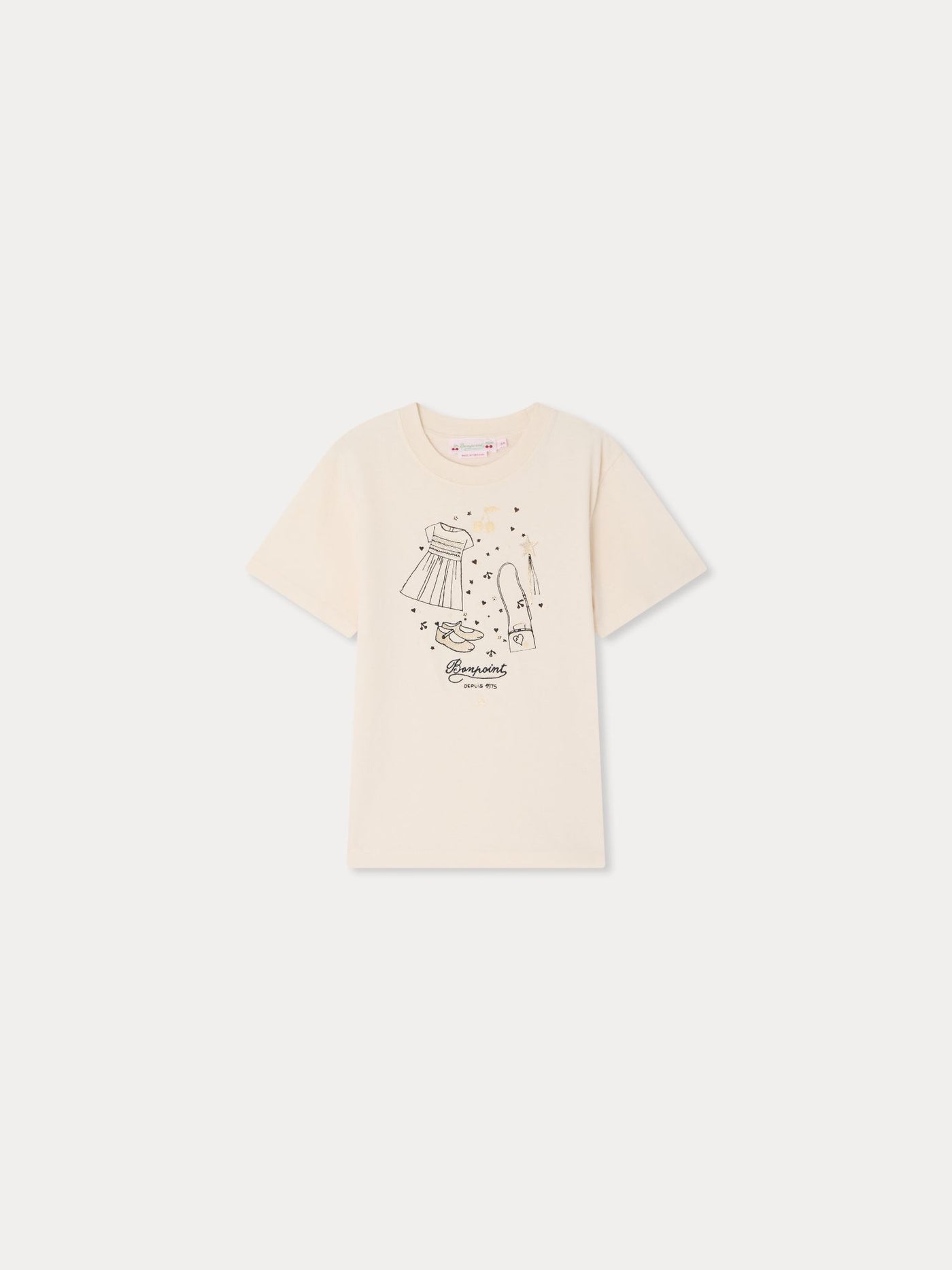T-shirt Thida imprimé et brodé Accessoires en coton biologique