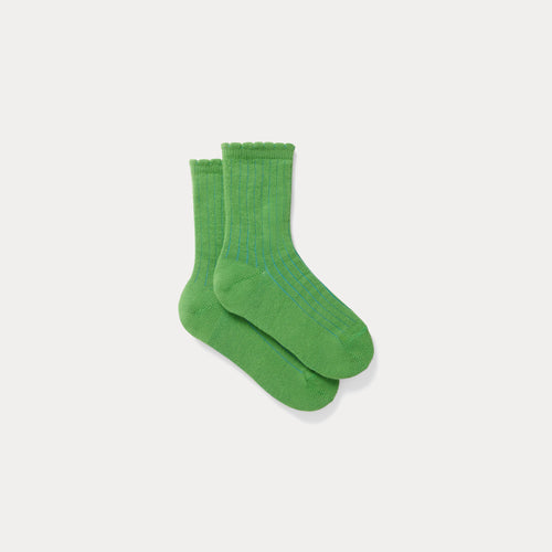 Chaussettes Elvire en coton vert