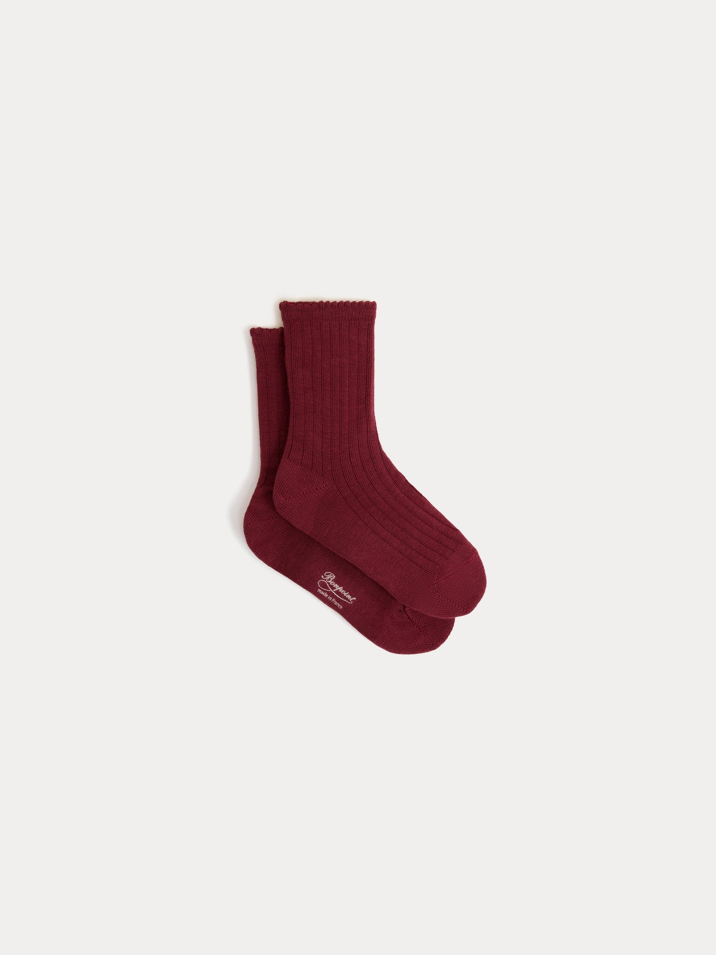 Elvire burgunderrote Socken