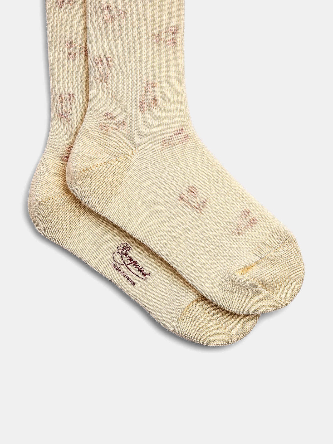 Chaussettes Jome en jacquard cerises rose