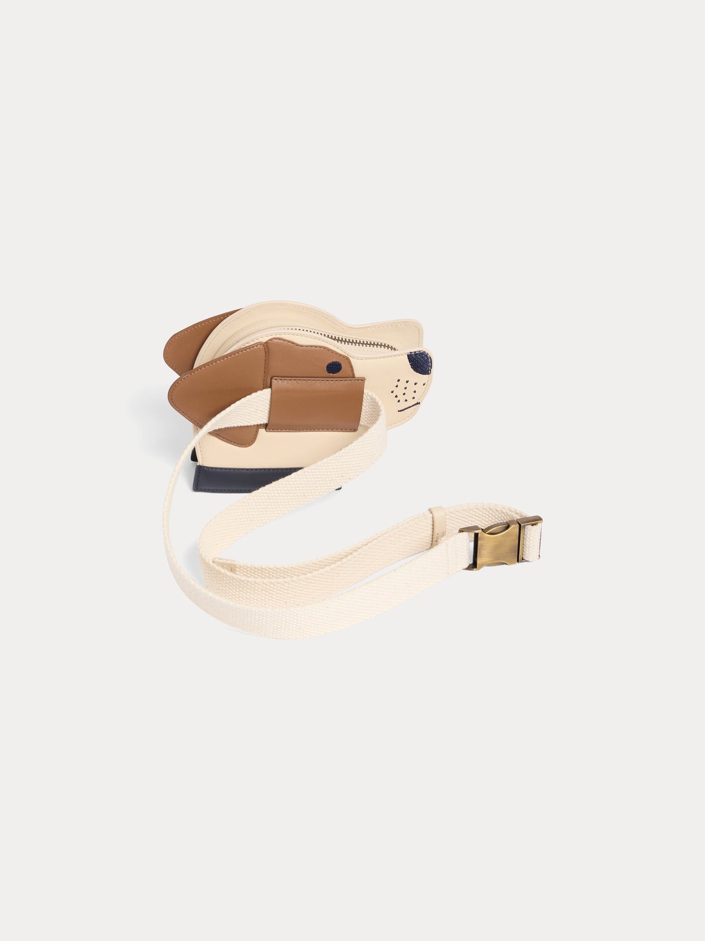 Cintura Jaguar con testa di cane in pelle
