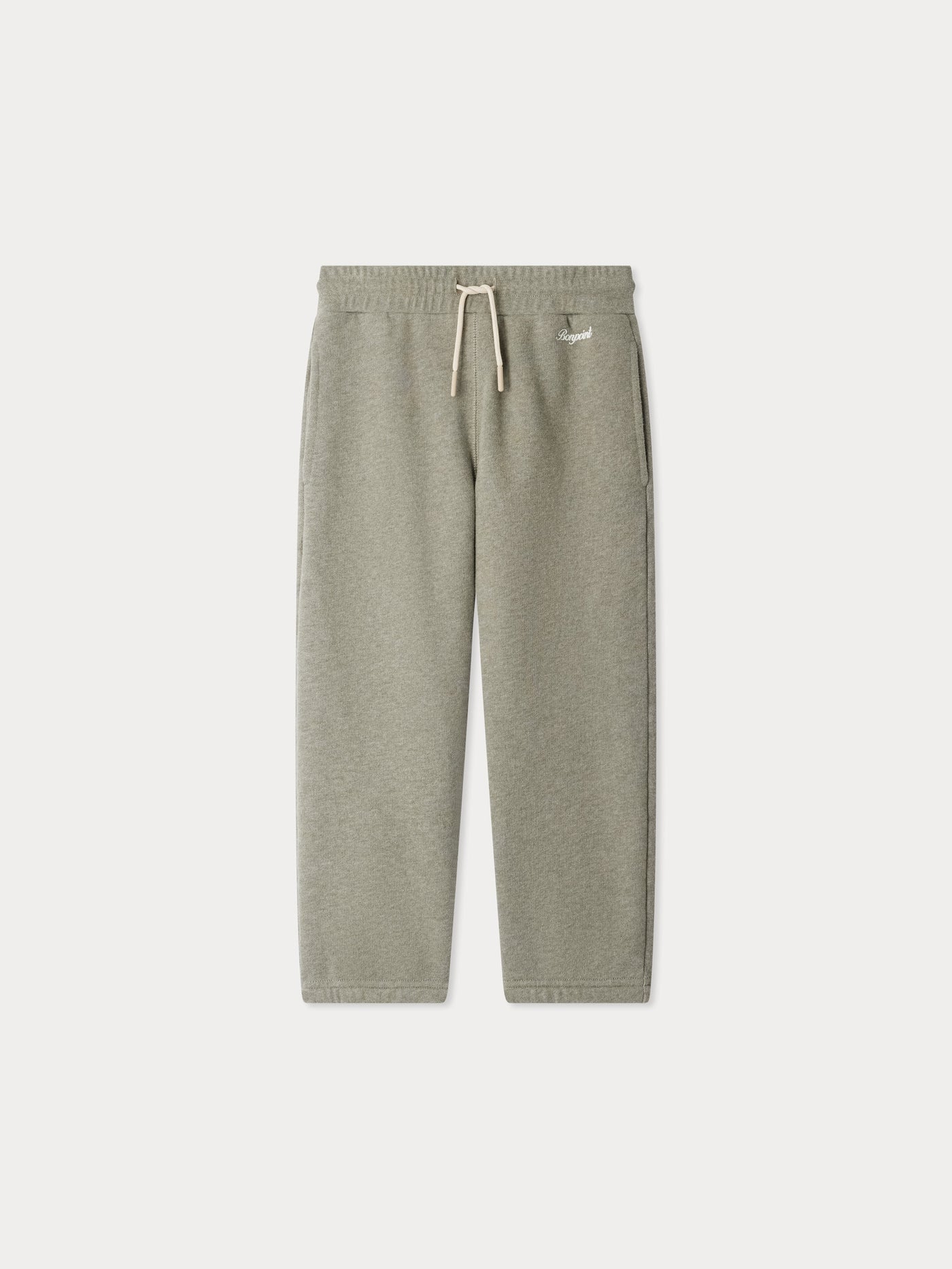 Pantaloni da jogging Tidji con elastico in vita in cotone biologico verde
