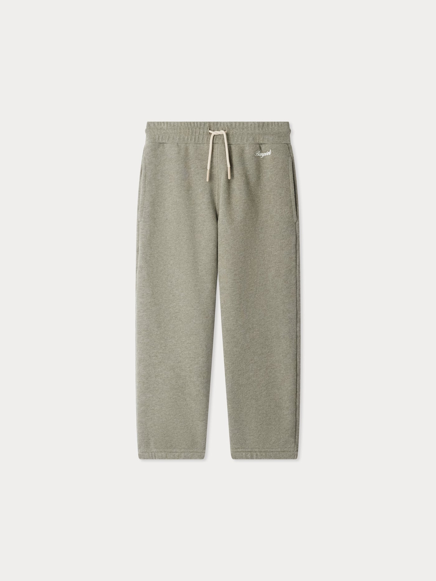 Pantaloni da jogging Tidji con elastico in vita in cotone biologico verde