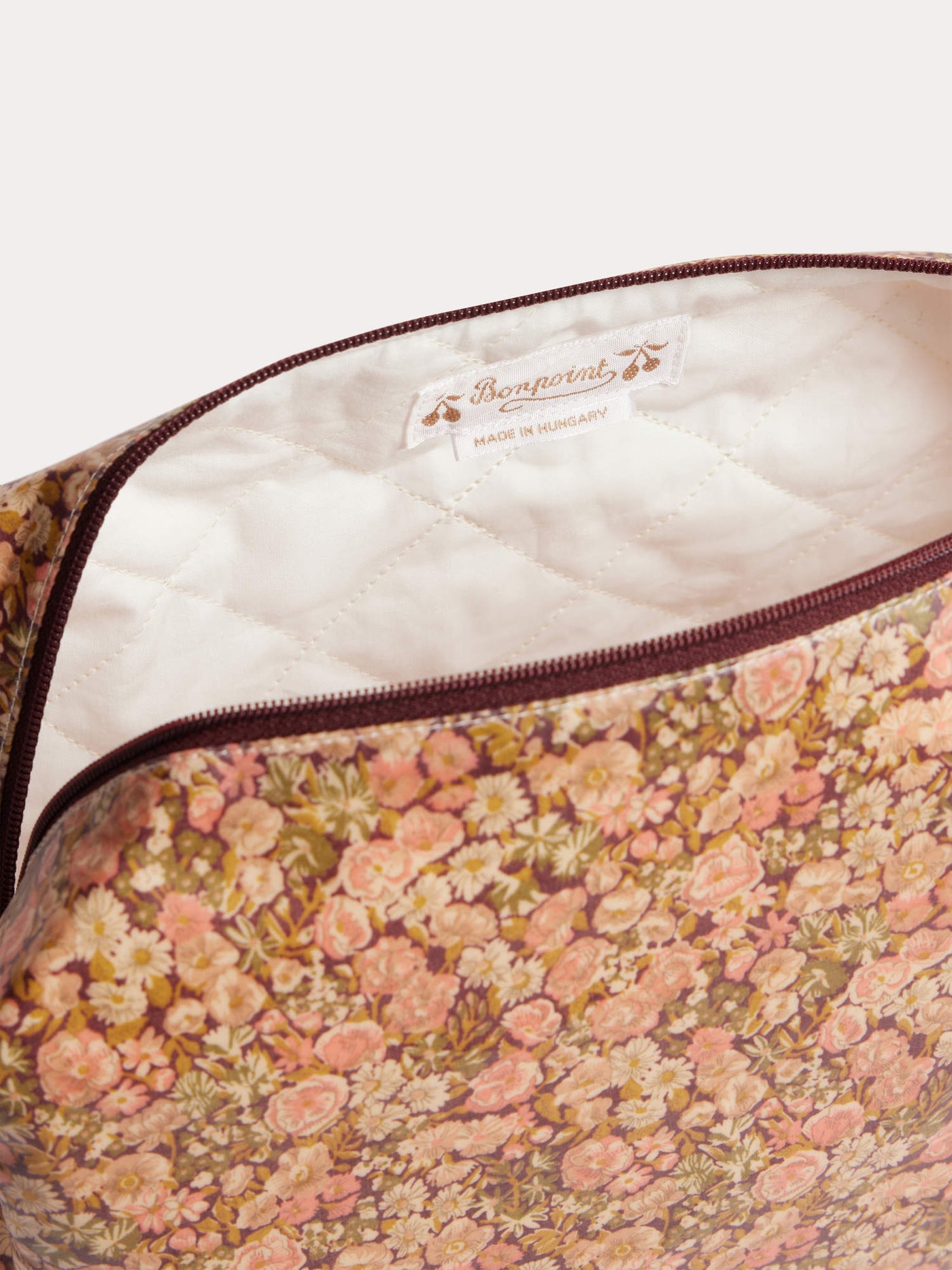 Quilted pencil case in Liberty fabric in coated cotton