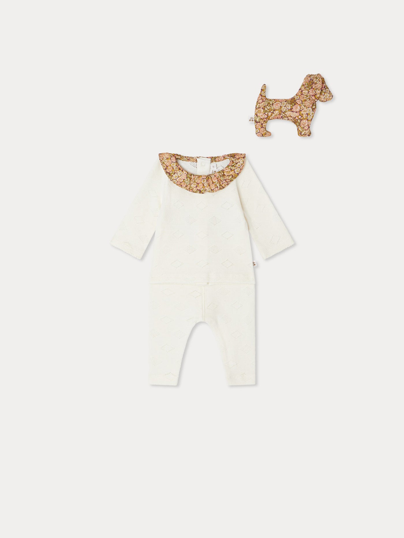 Daisie-Boxset mit Strickset und Bettdecke aus Liberty-Stoff aus Bio-Baumwolle