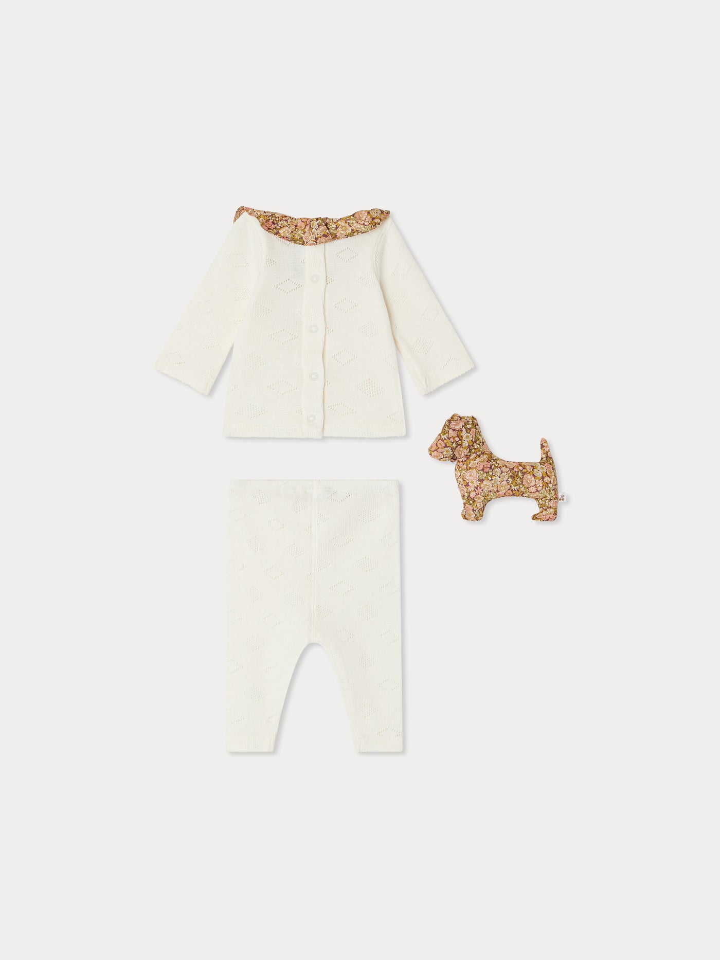 Daisie-Boxset mit Strickset und Bettdecke aus Liberty-Stoff aus Bio-Baumwolle