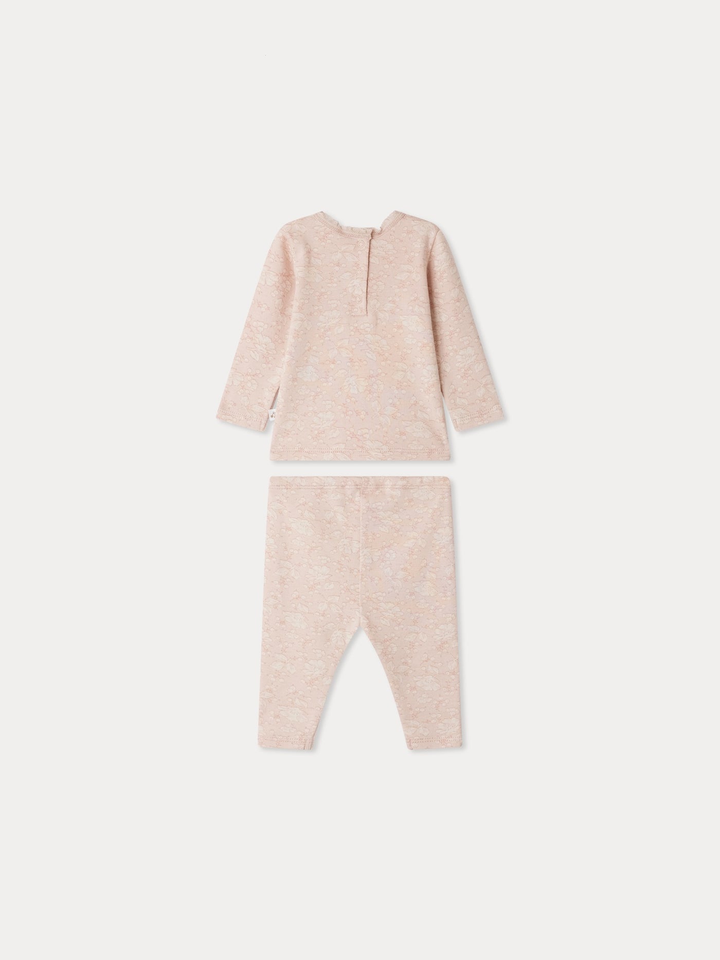 Genna printed set with lace collar in organic cotton