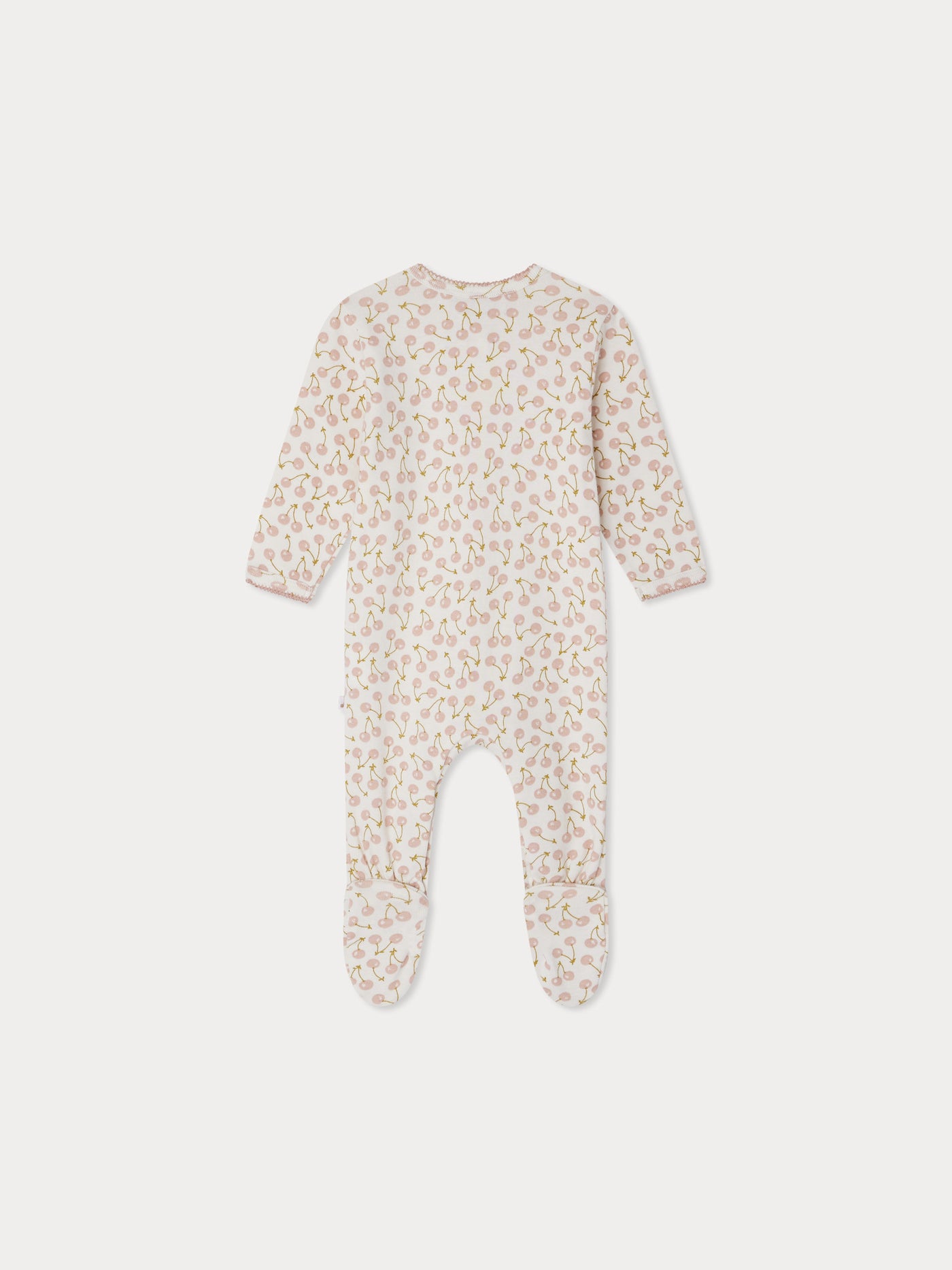 Pyjama Golco à col rond à imprimé cerises en coton biologique