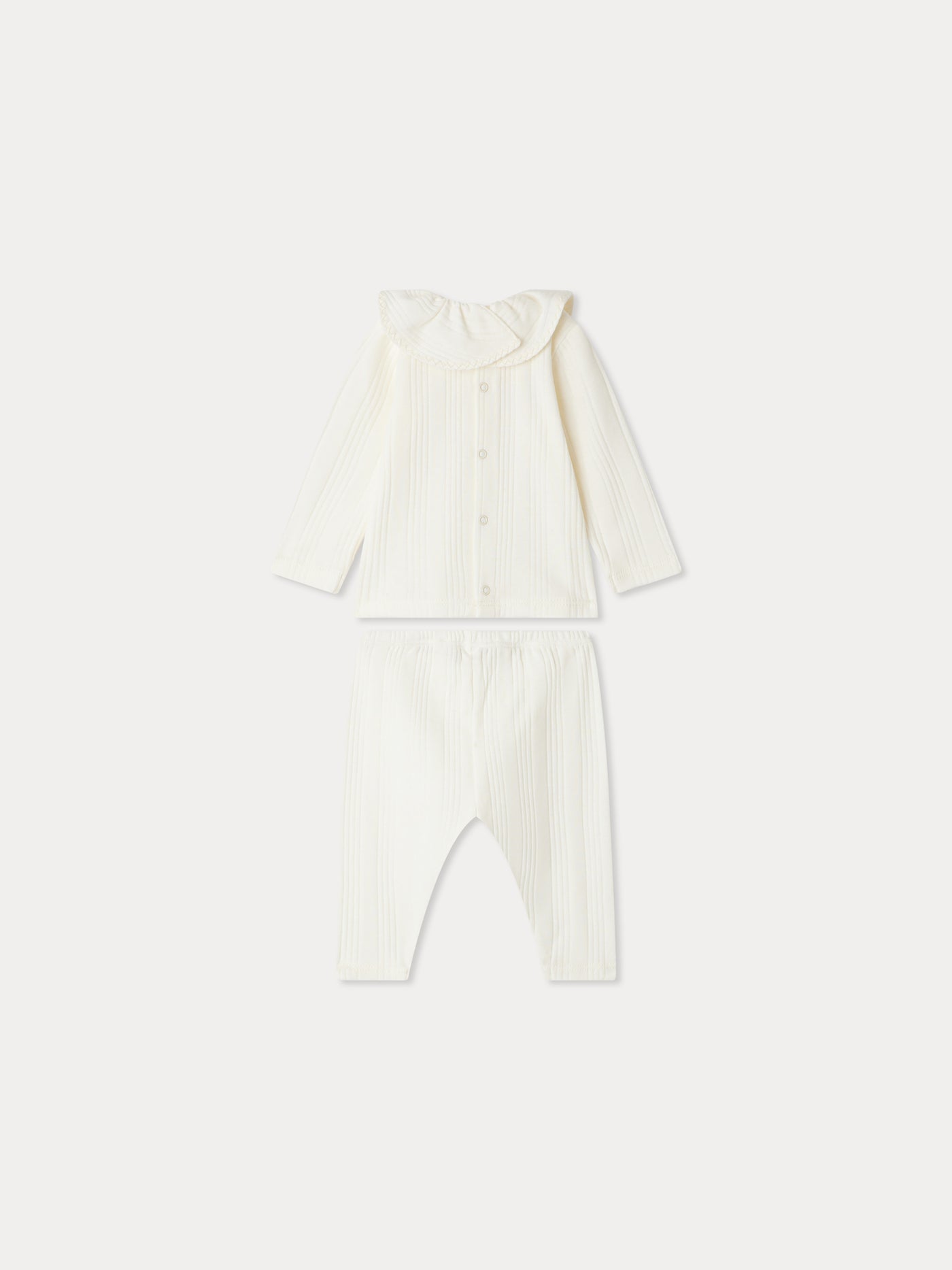 Jelsia set with collar and flat ribbing in organic cotton