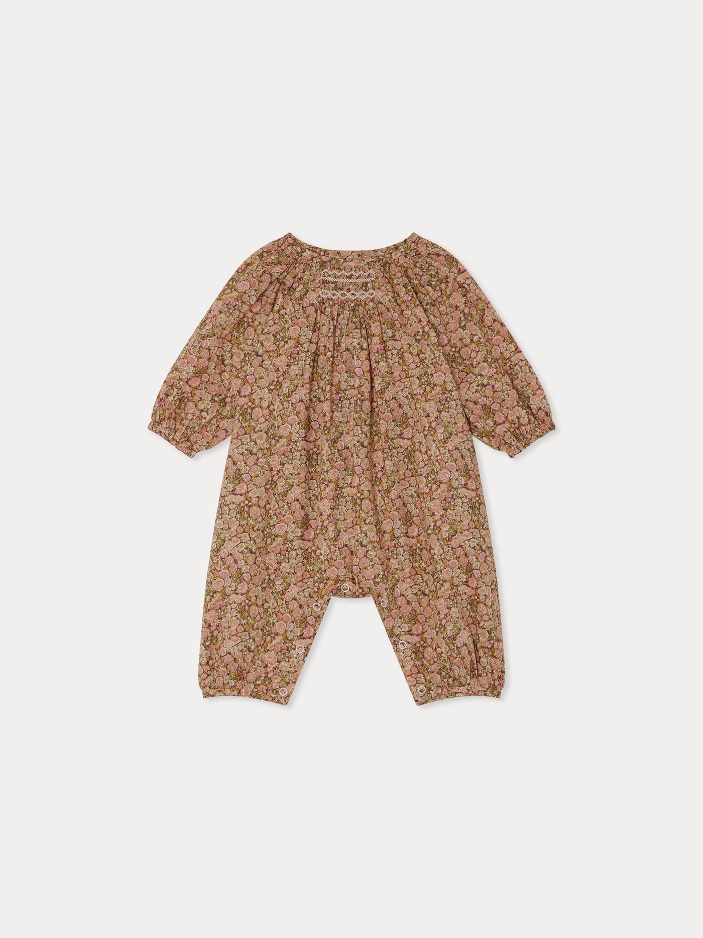 Combinaison Jia smockée en tissu Liberty en coton biologique
