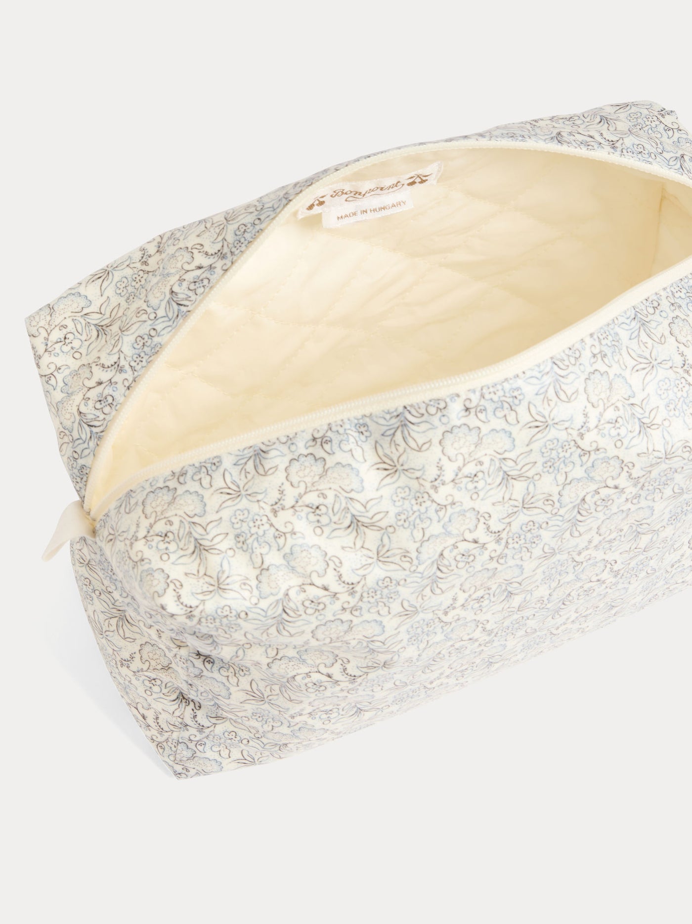 Trousse matellassée en coton enduit imprimé