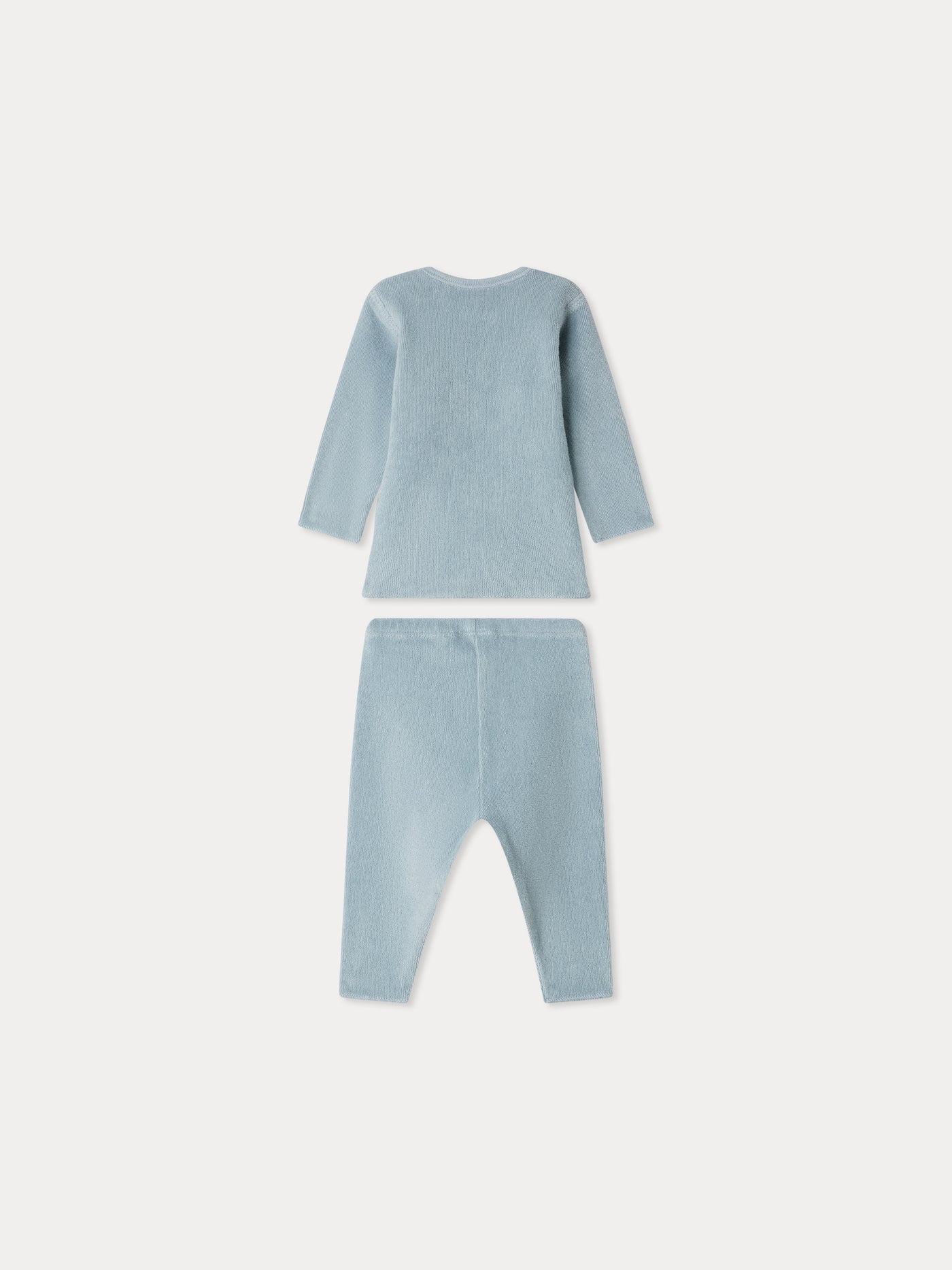 Completo in spugna con scollo all'americana in cotone biologico Timi