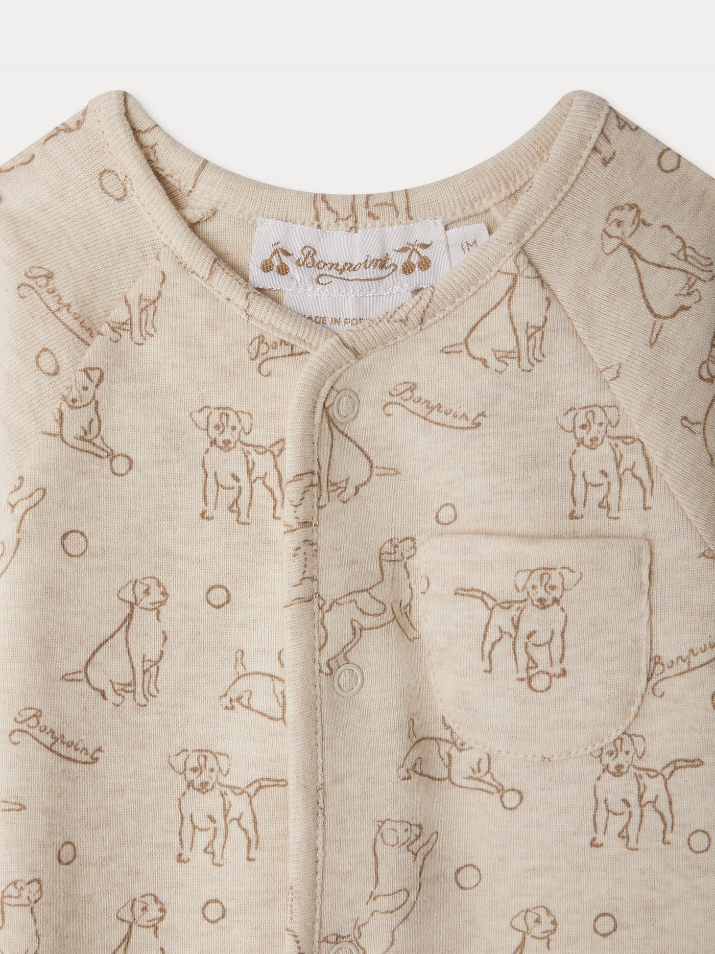 Pyjama mixte Georget à imprimé Chien en coton biologique