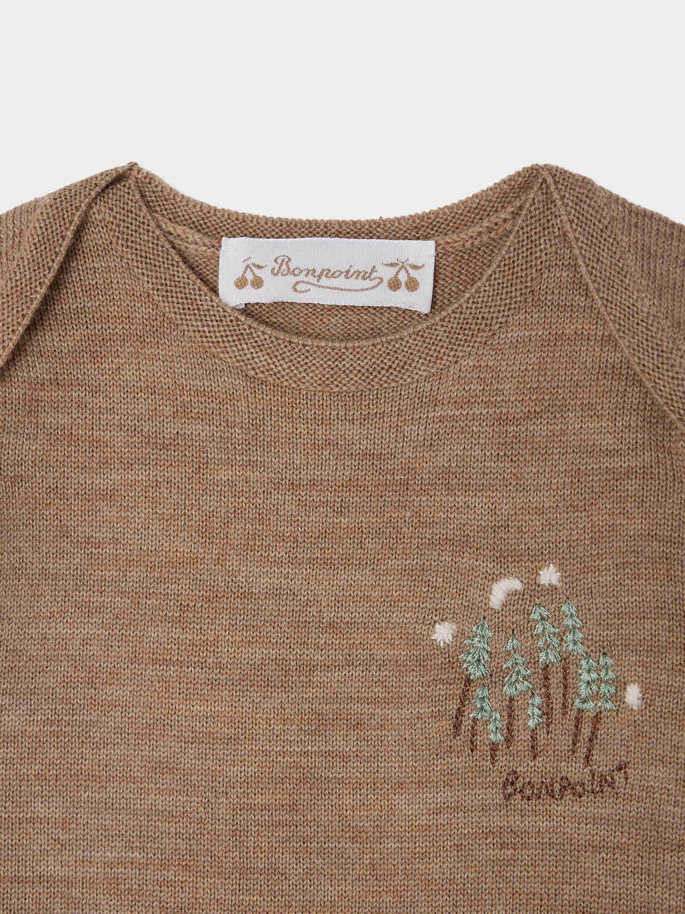 Cielo-Overall mit amerikanischem Ausschnitt und Wollstickerei auf der Brust