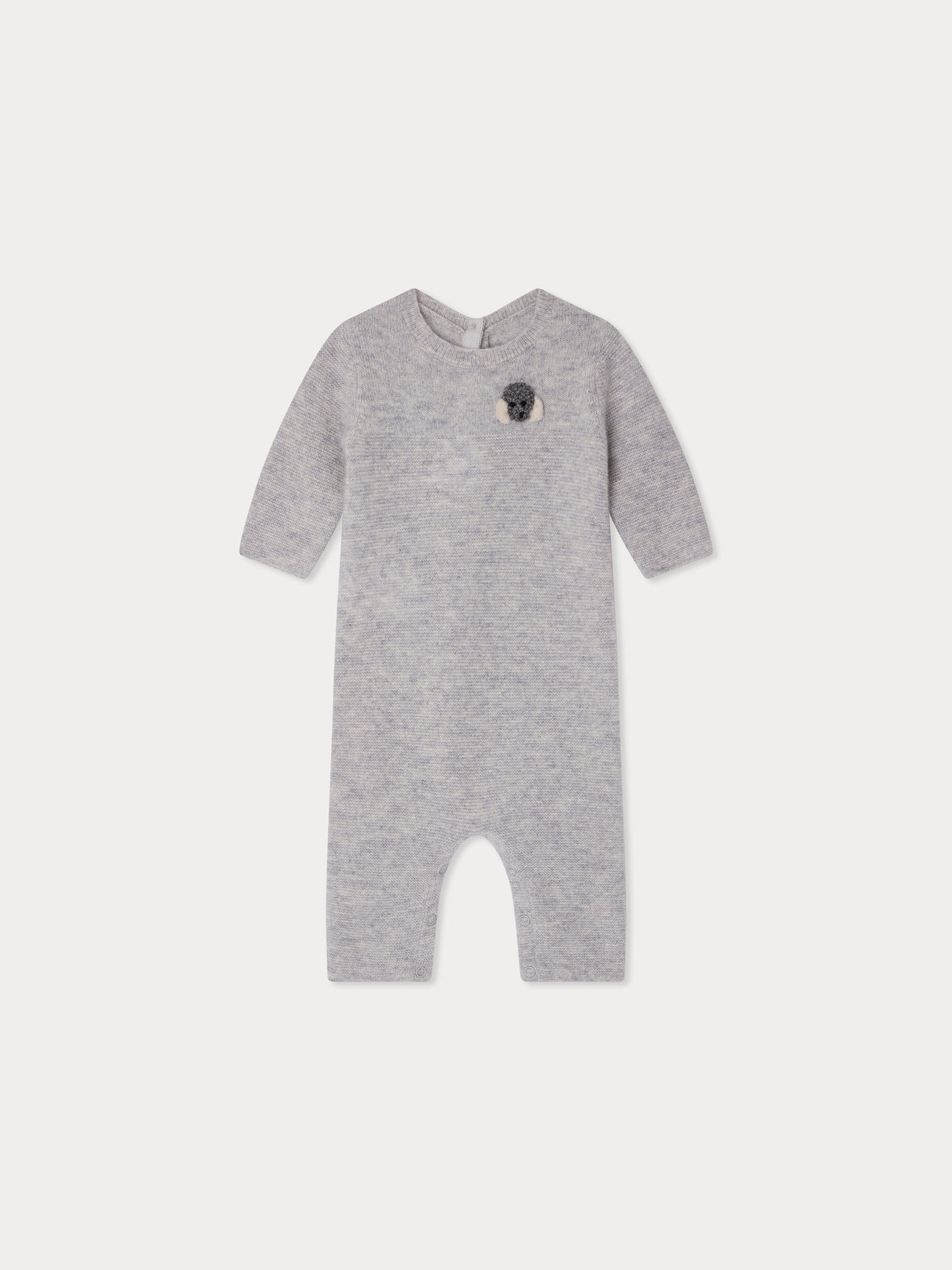 Tinoe cashmere jumpsuit with dog embroidery