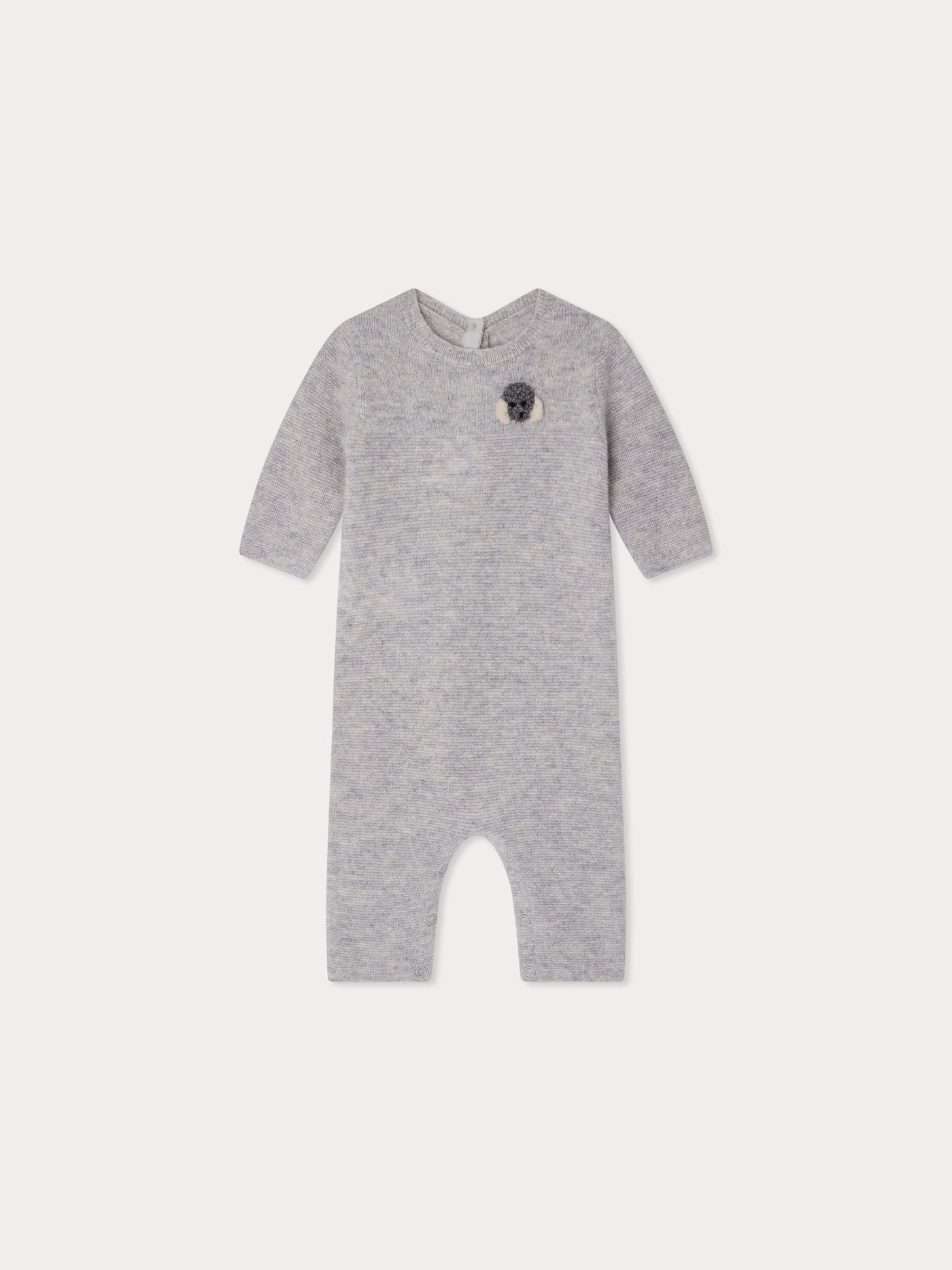 Tinoe cashmere jumpsuit with dog embroidery