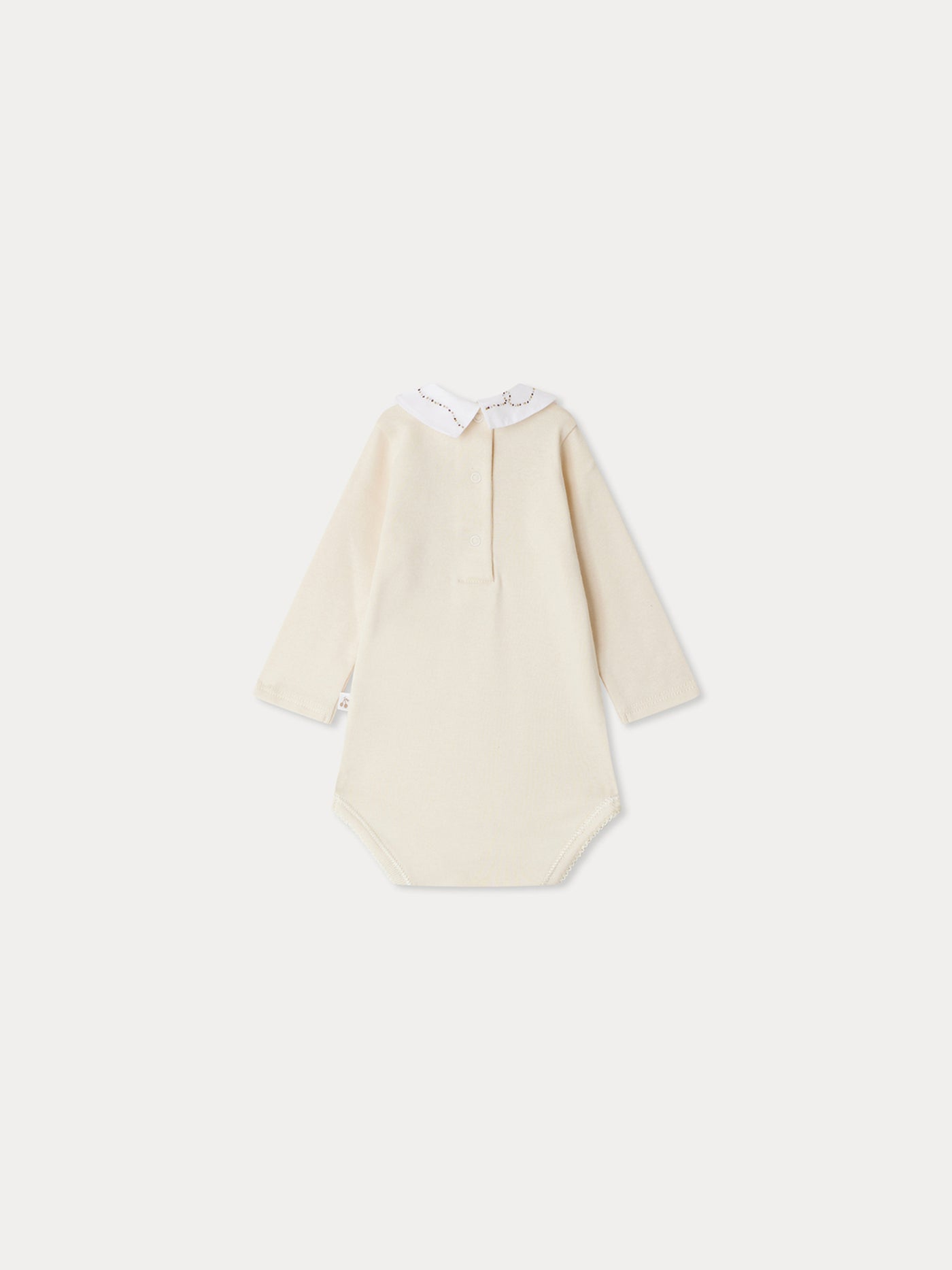Body Septembre avec col brodé maison en coton biologique