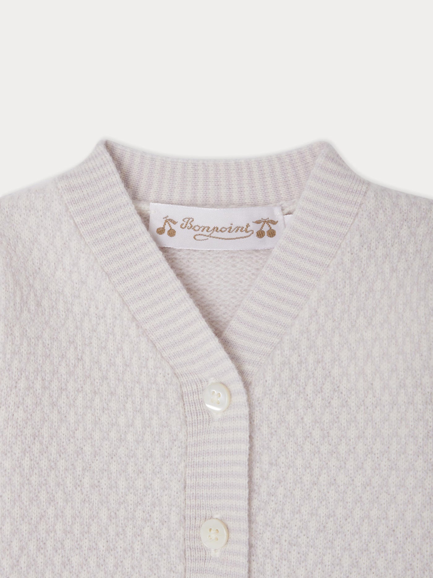 Jahiel V-neck set with fancy cashmere knit