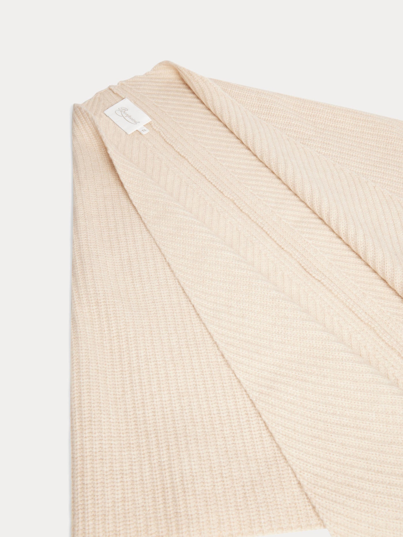 Large Alsace beige cashmere scarf