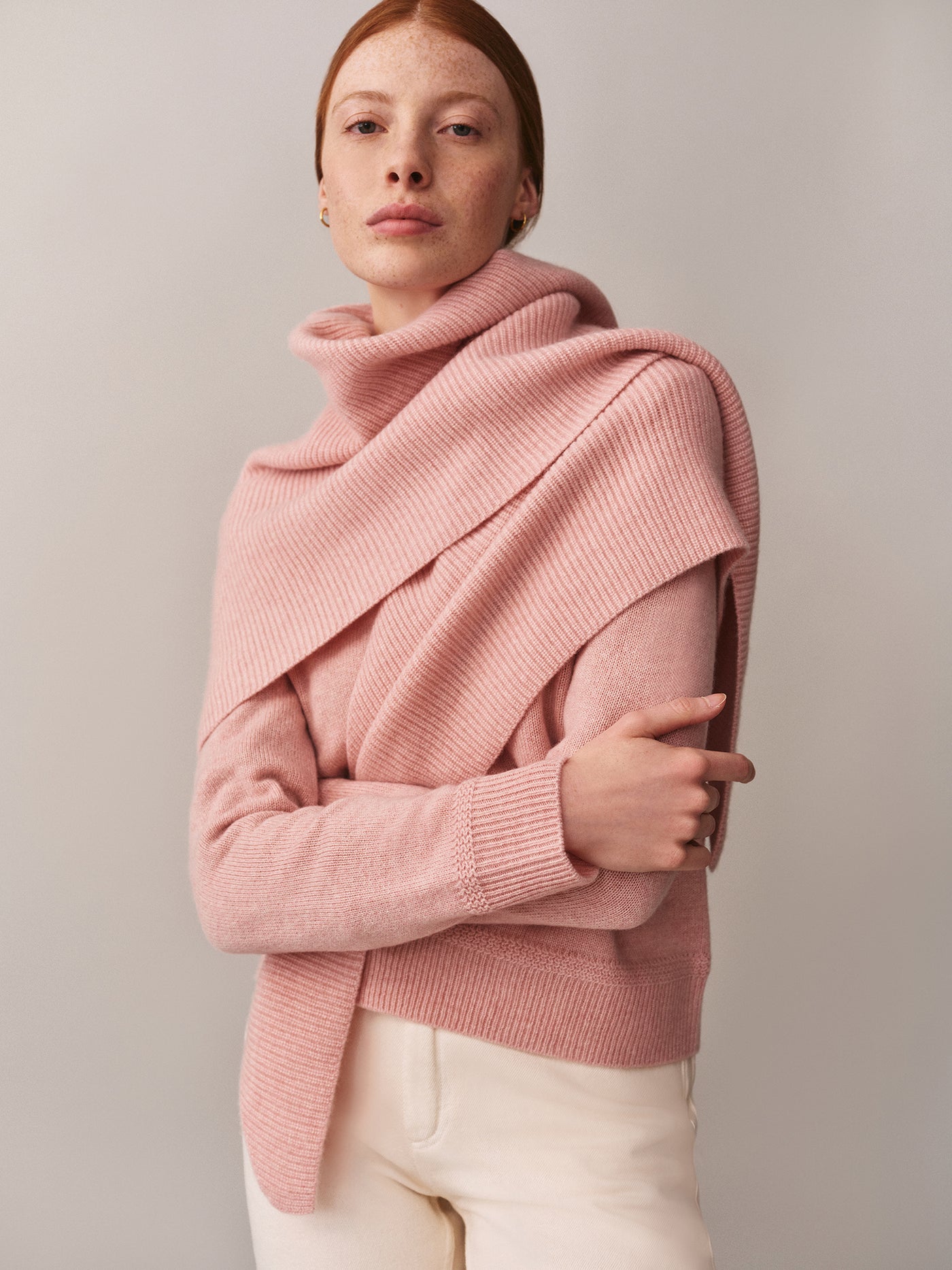 Sciarpa in cashmere rosa Juniette