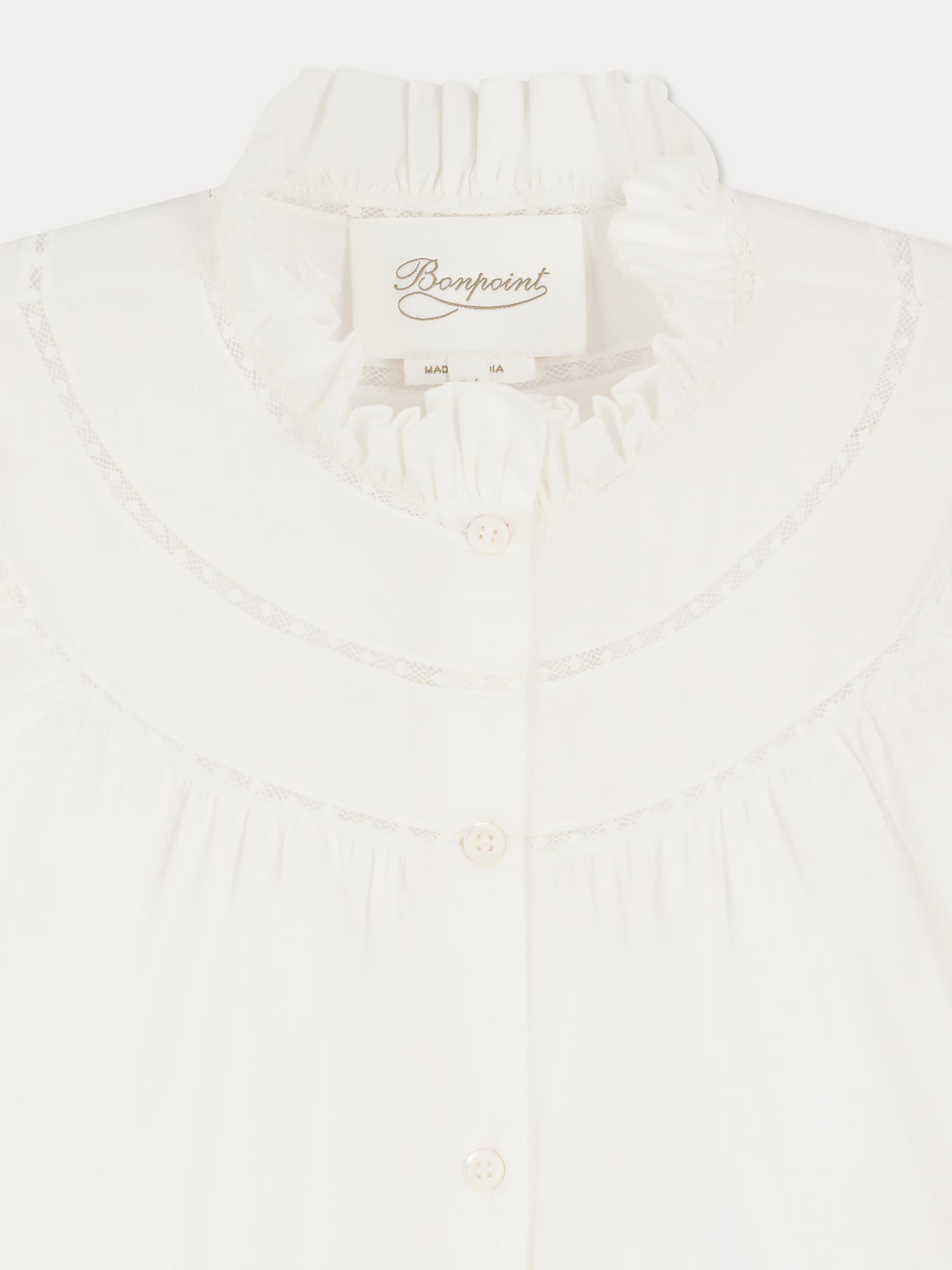 Blusa in pizzo di cotone biologico Jaimara