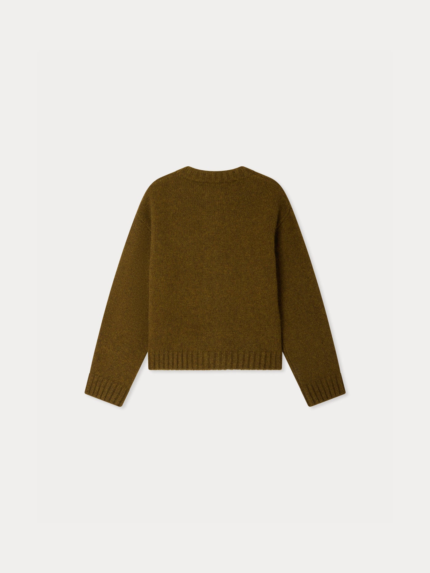 Duncan – Khakifarbene Strickjacke mit Taschen