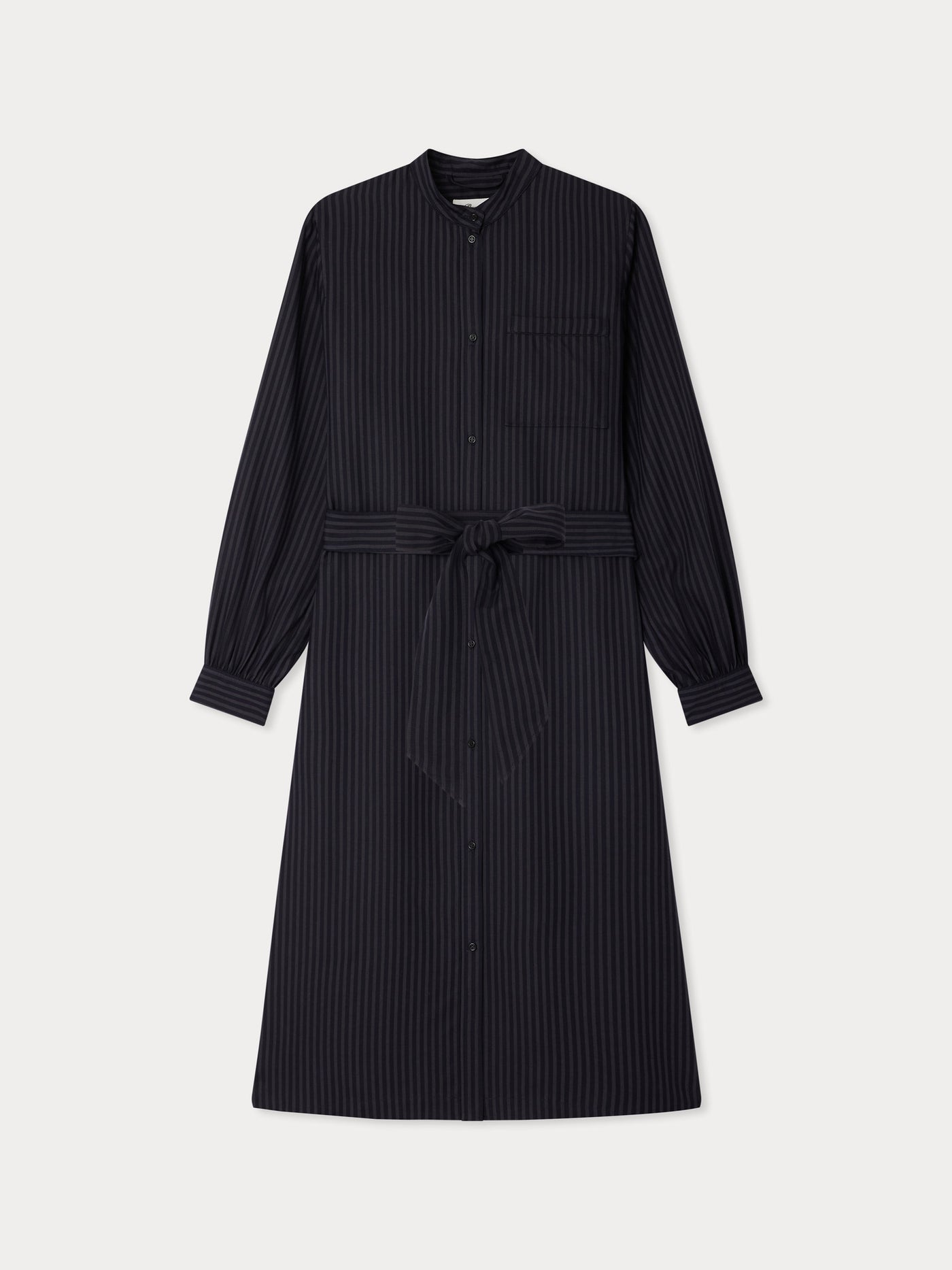 Schwarz gestreiftes Joueuse Kleid