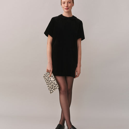 Jibel dress in organic cotton velvet