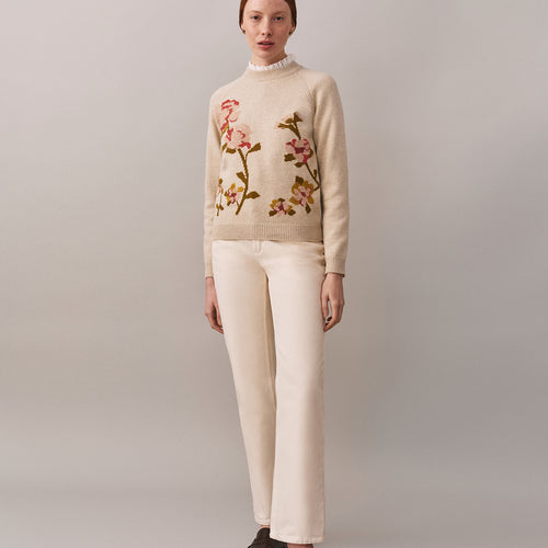 Nottingham sweater with flower embroidery