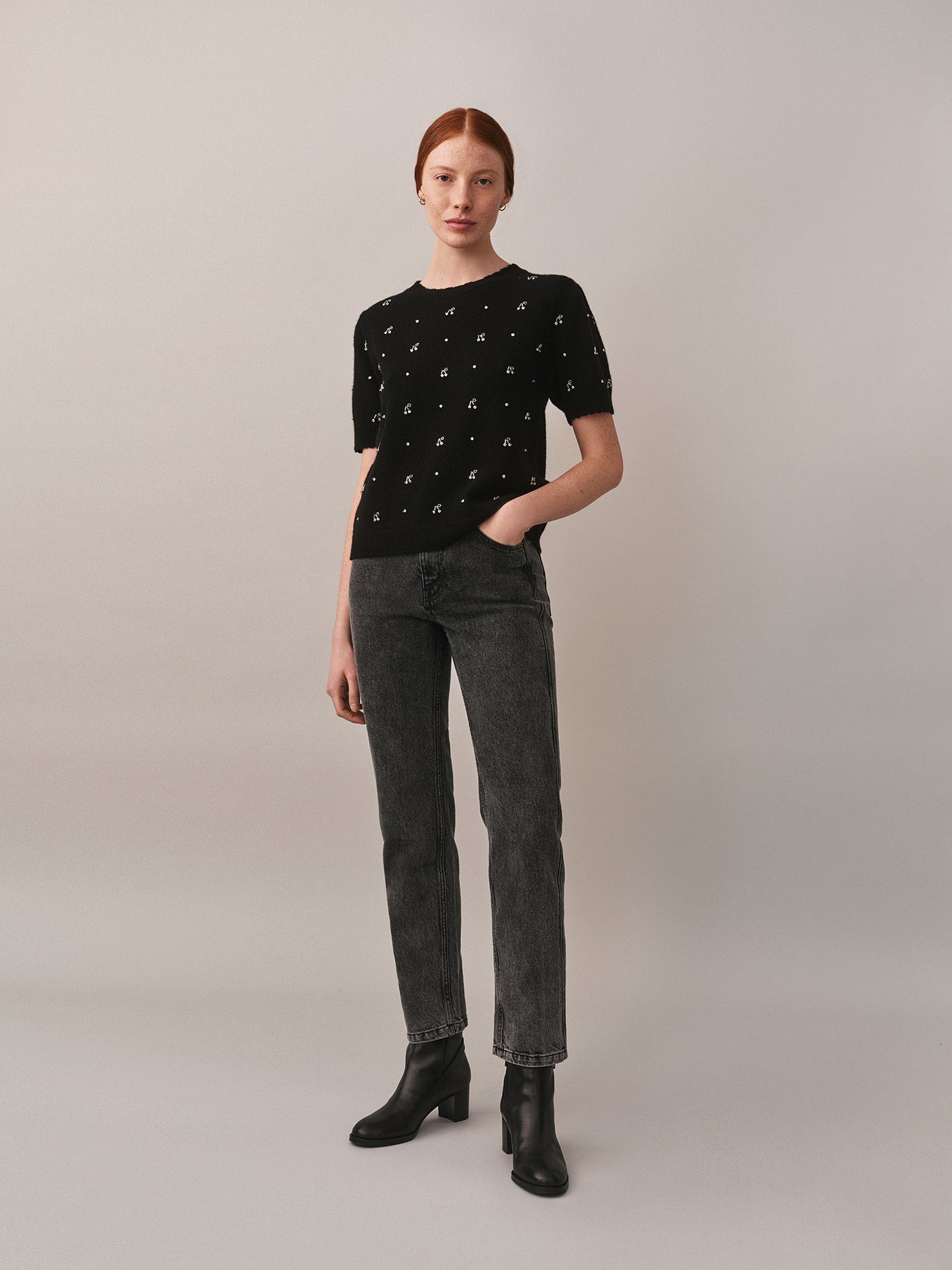 Jeans a vita media in cotone biologico Jasp