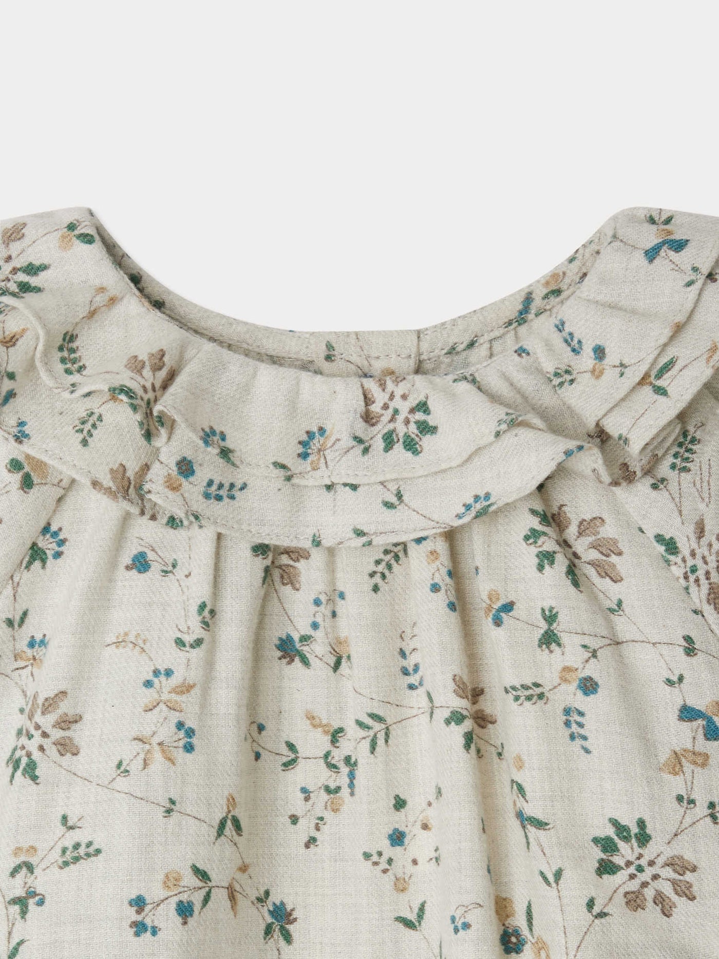 Blusa girocollo con volant Dolci