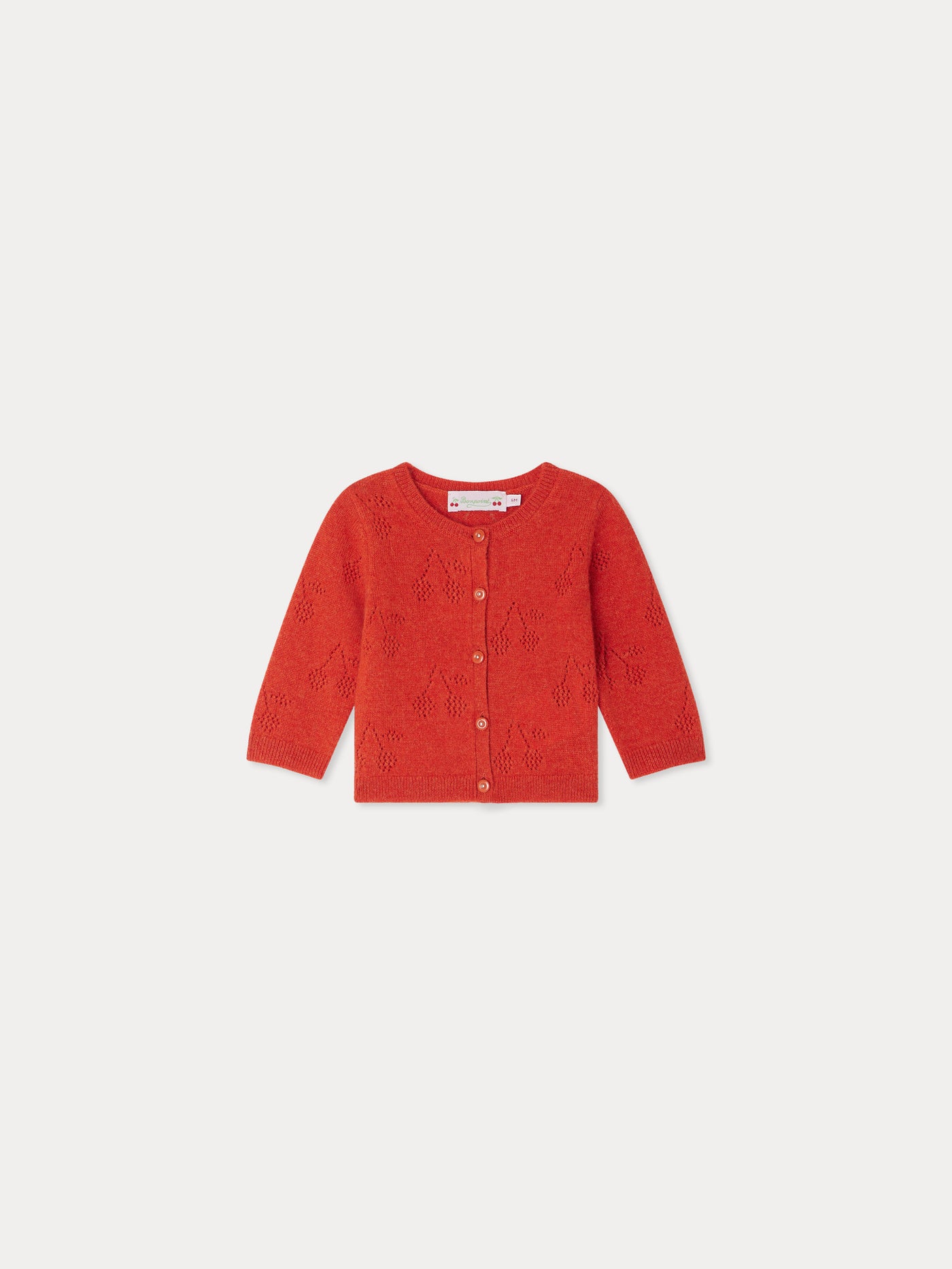 Tibile Kaschmir-Cardigan mit Kirschmuster