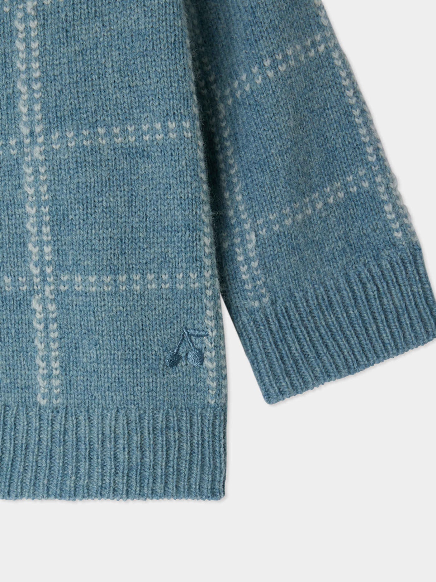 Jodina wool plaid cardigan