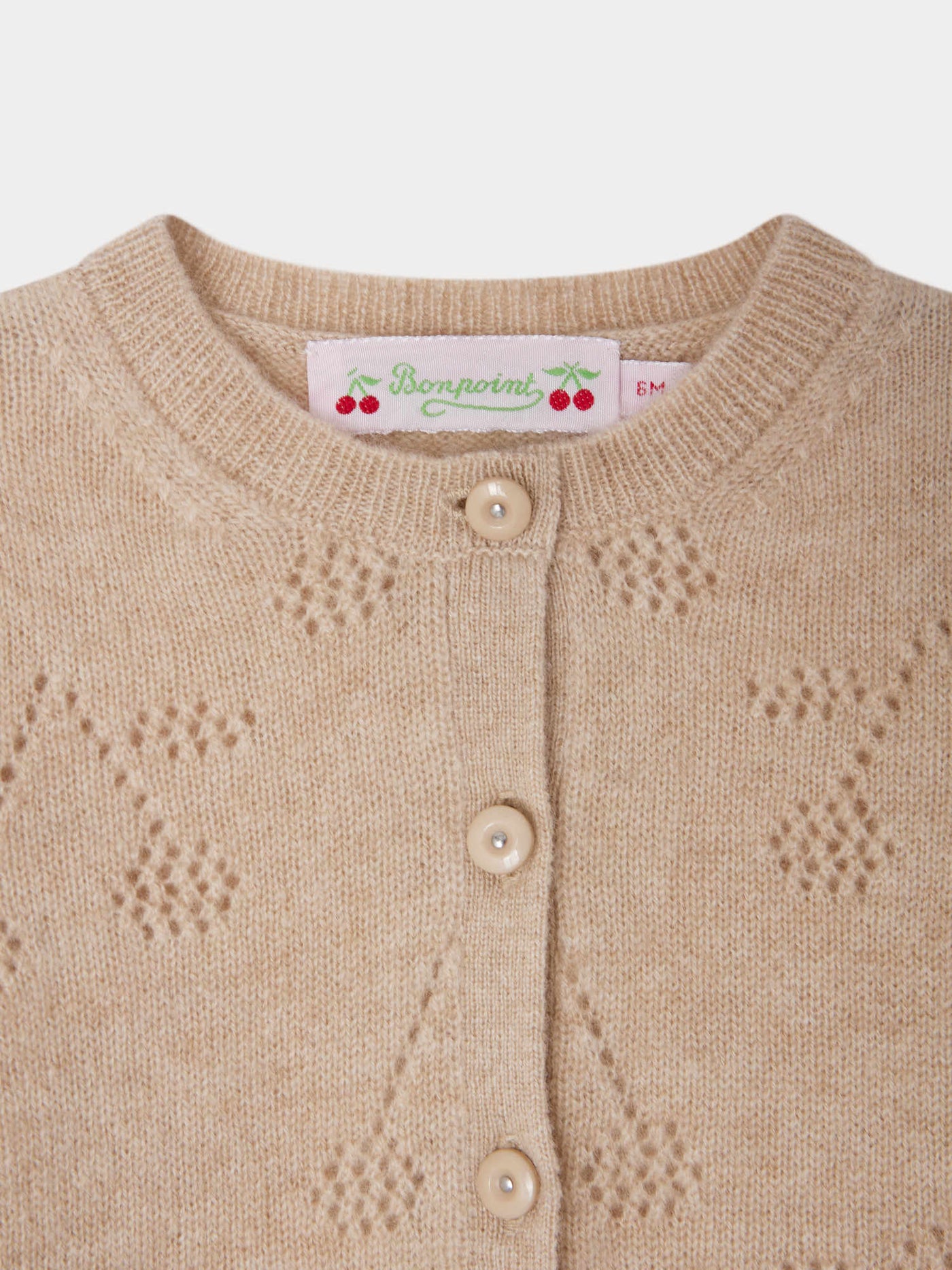 Cardigan in cashmere con motivo ciliegia Tibile