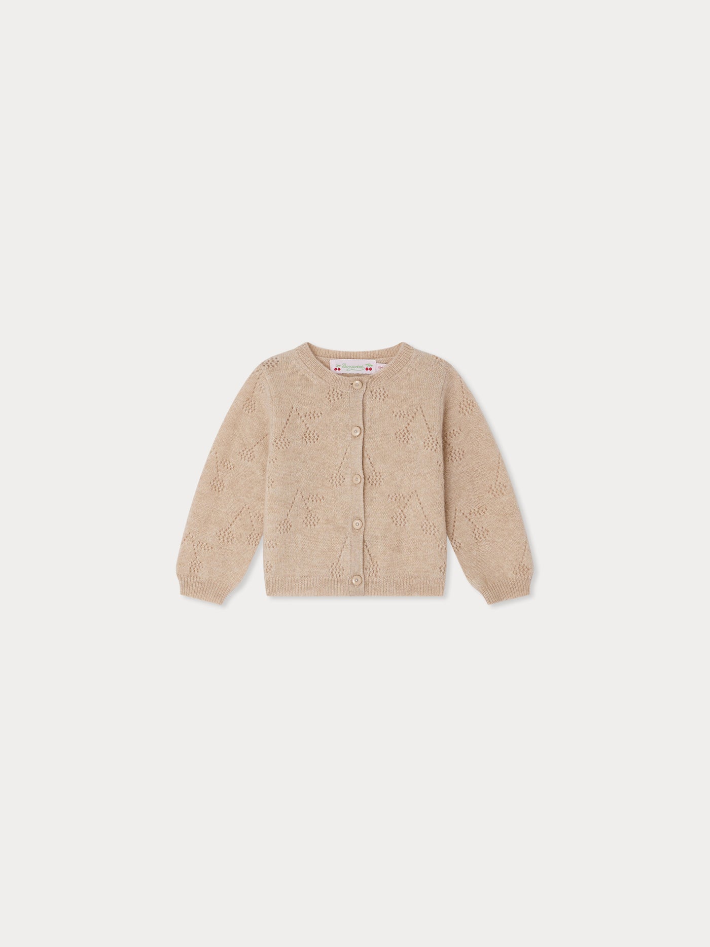 Cardigan in cashmere con motivo ciliegia Tibile